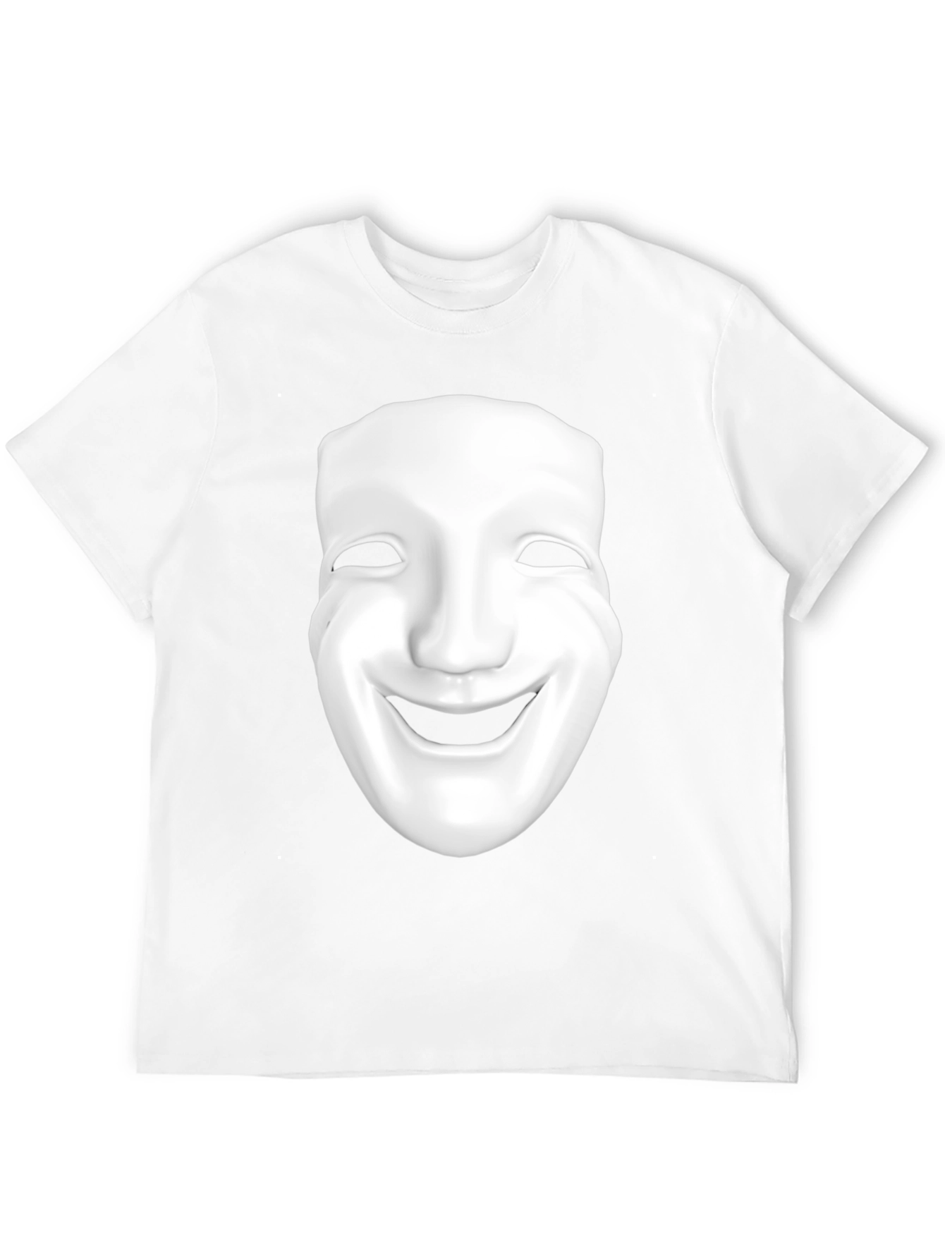 Smiling Mask Graphic T-Shirt - Black