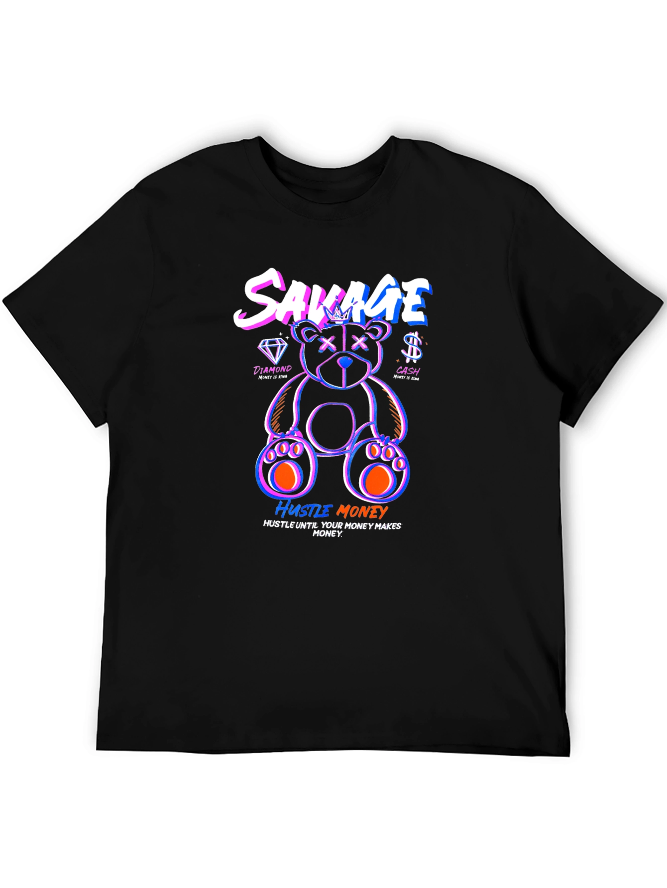 Savage Bear Graphic Print T-Shirt