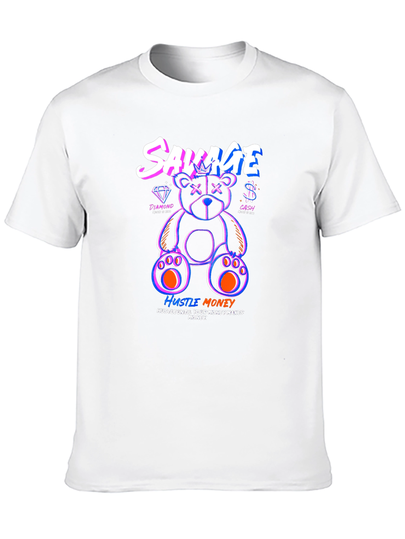 Savage Bear Graphic Print T-Shirt