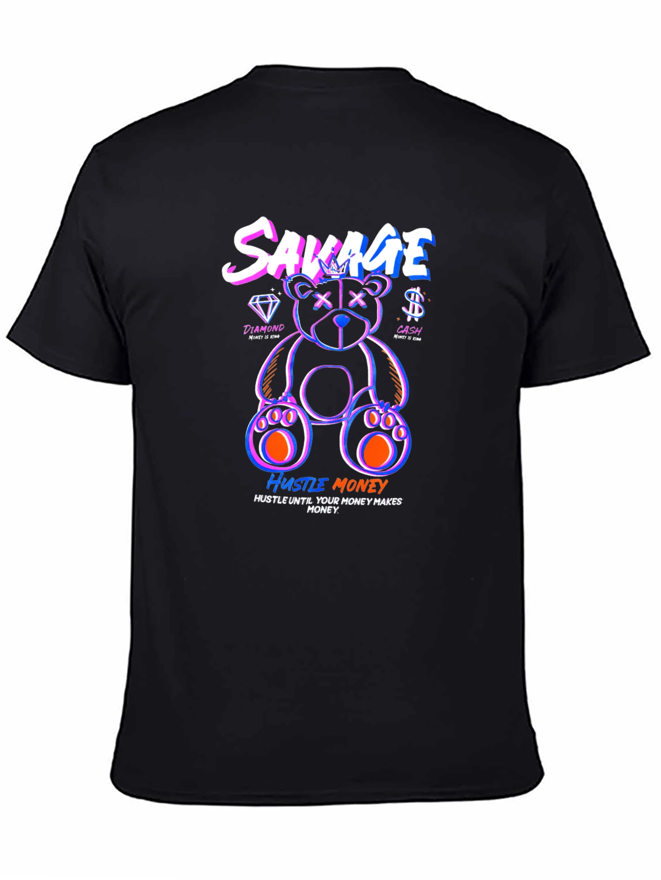 Savage Bear Graphic Print T-Shirt