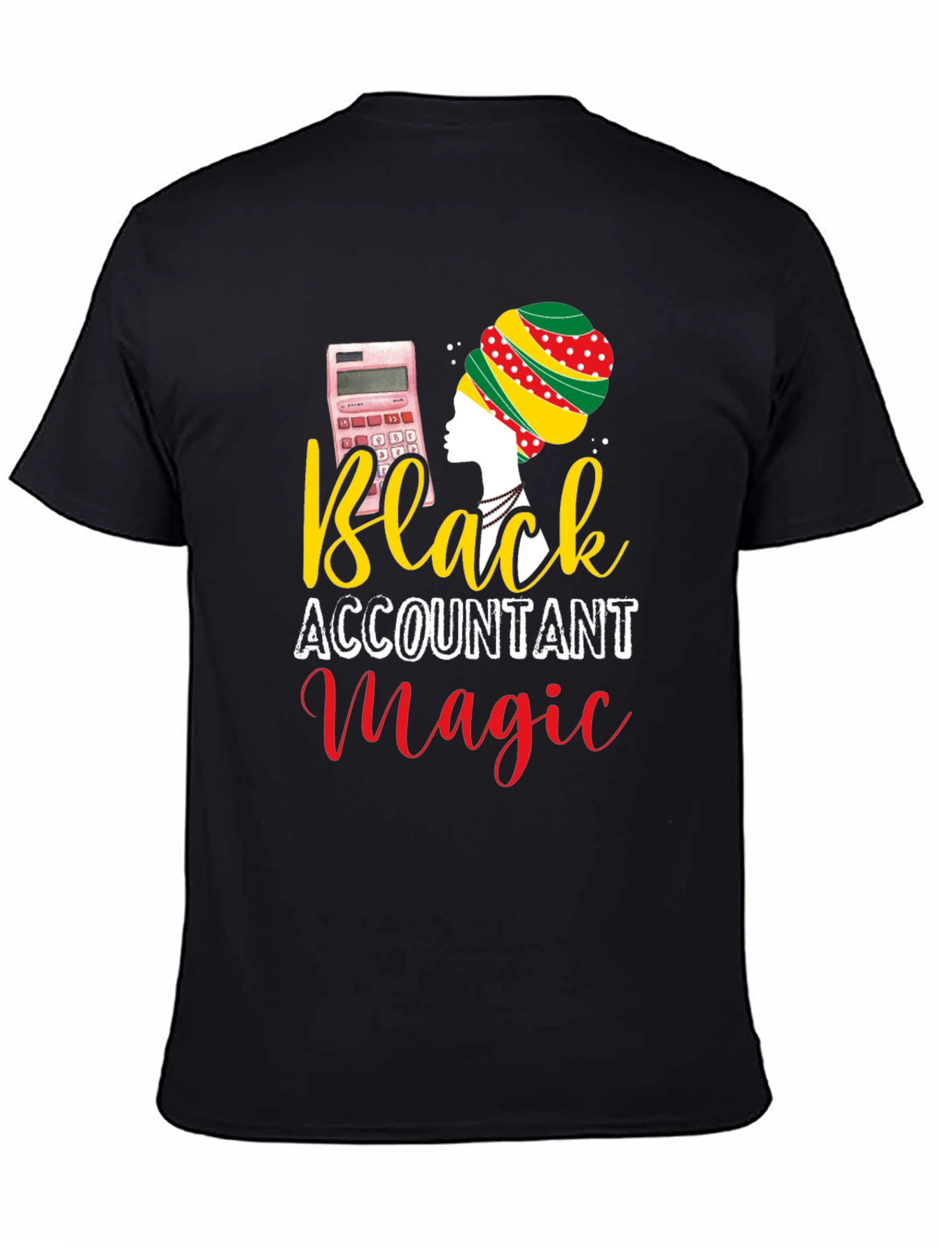 Black Accountant Magic T-Shirt