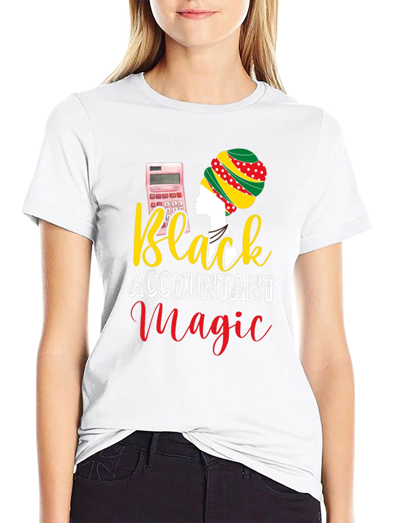 Black Accountant Magic T-Shirt