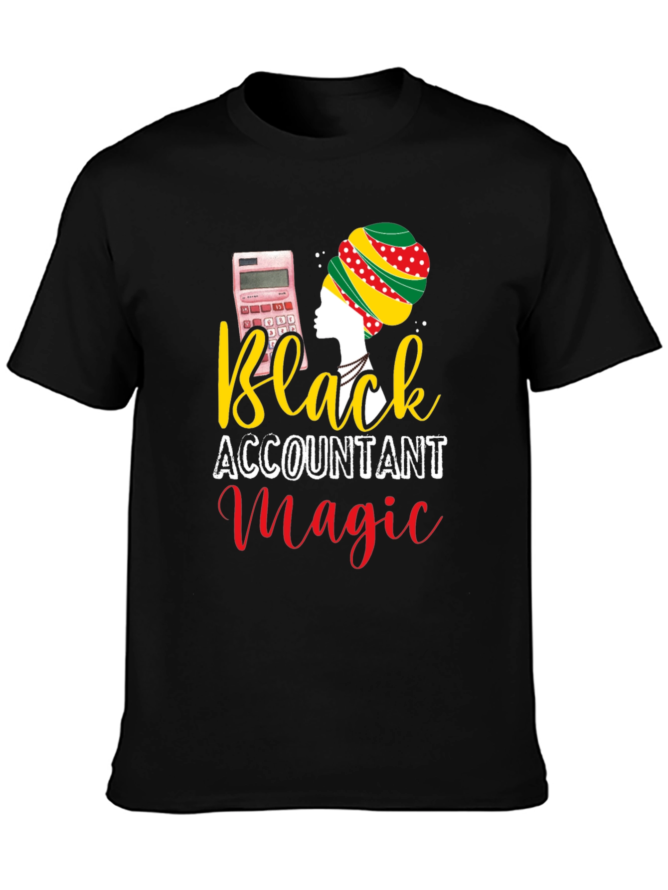 Black Accountant Magic T-Shirt