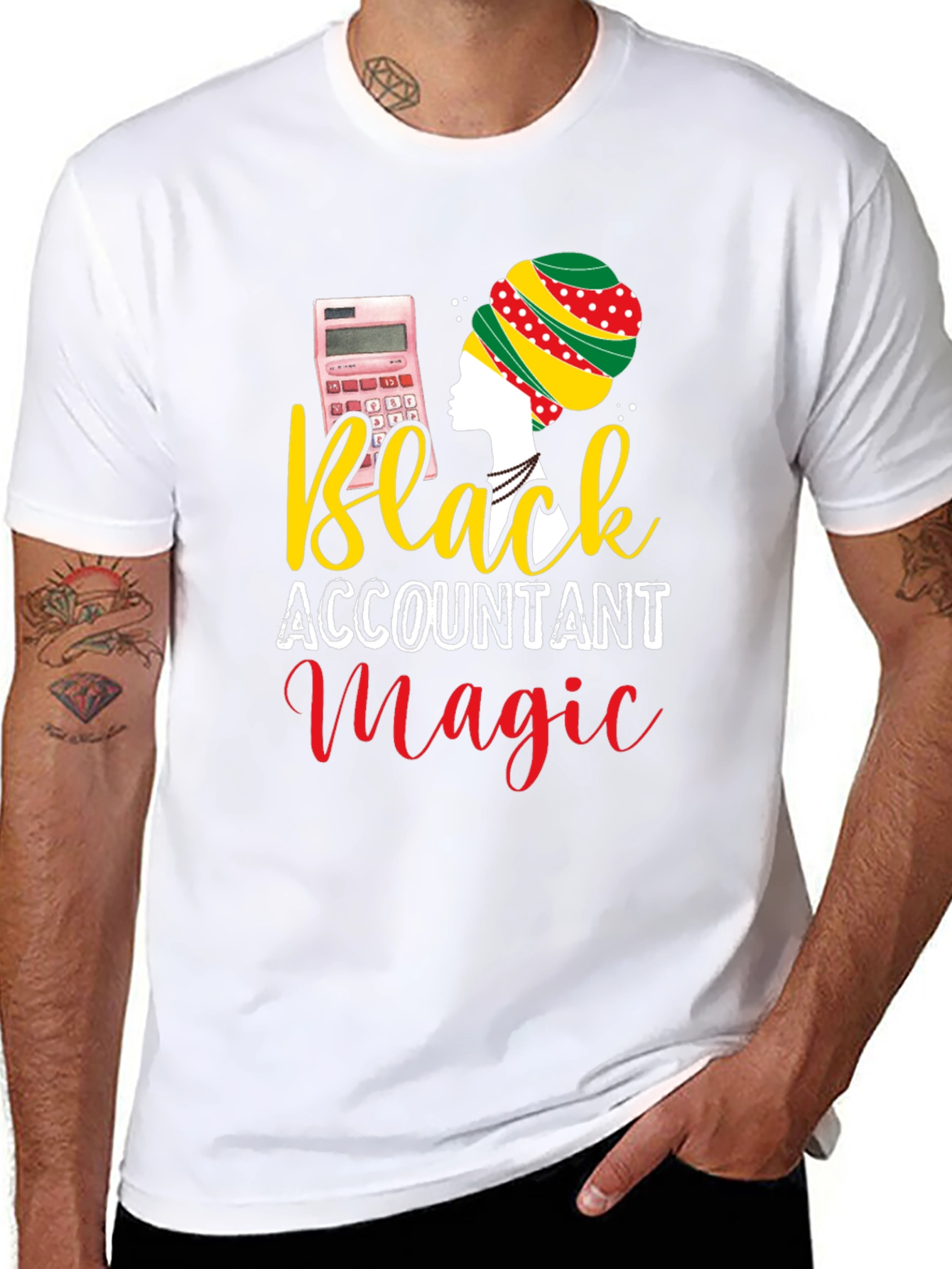 Black Accountant Magic T-Shirt
