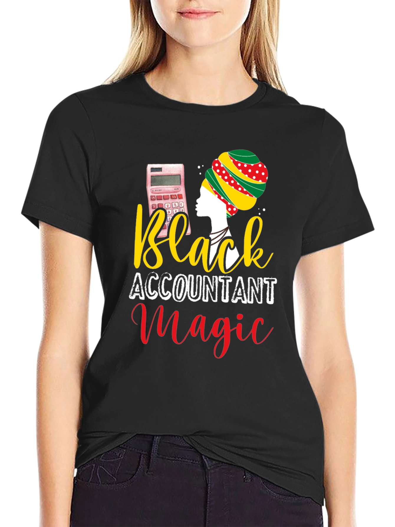 Black Accountant Magic T-Shirt