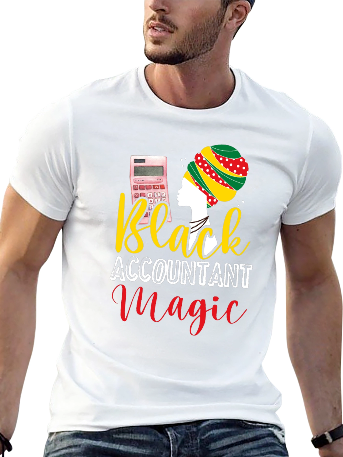 Black Accountant Magic T-Shirt