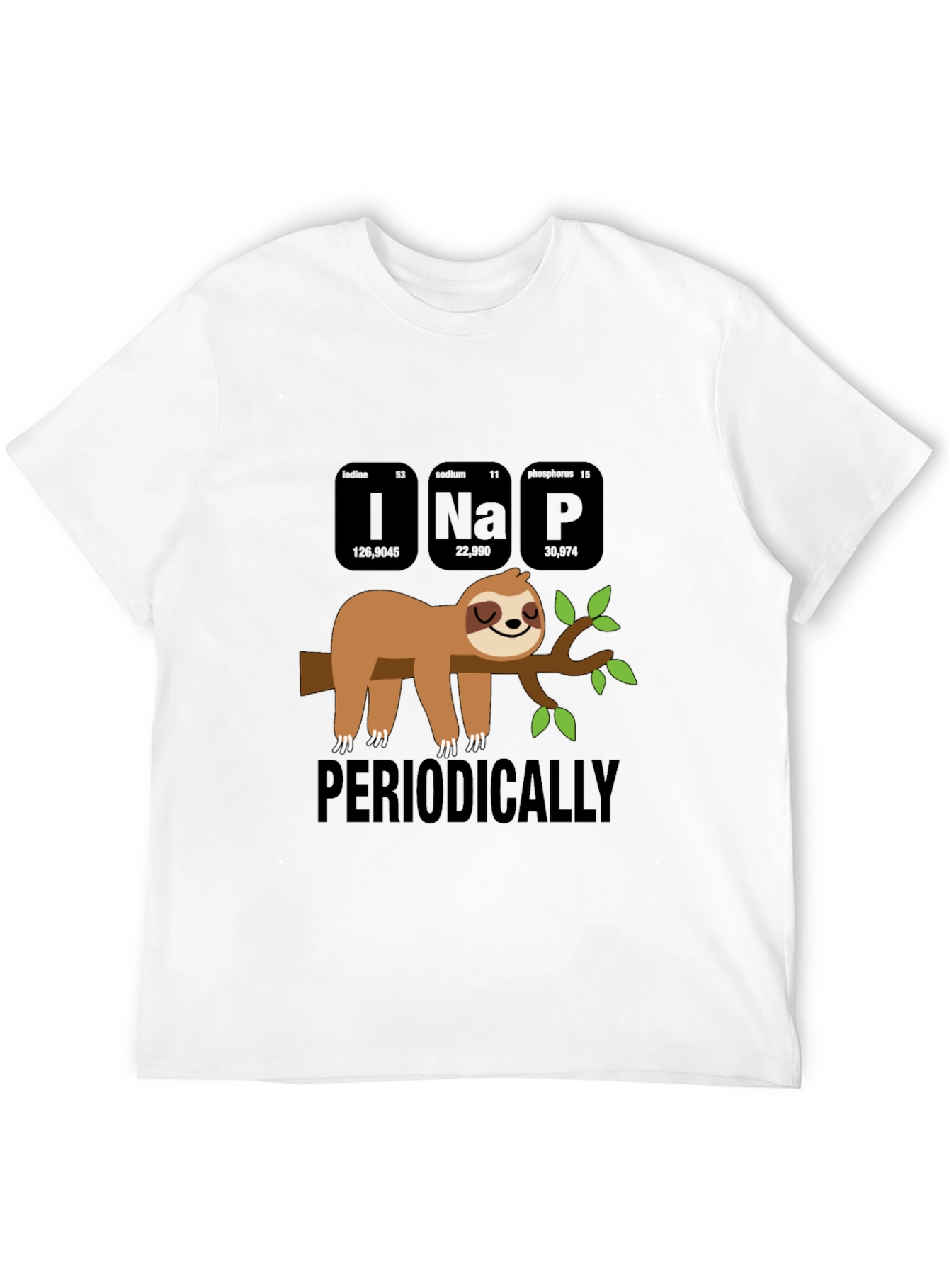 Periodically Nap T-Shirt - Funny Sloth Chemistry Tee