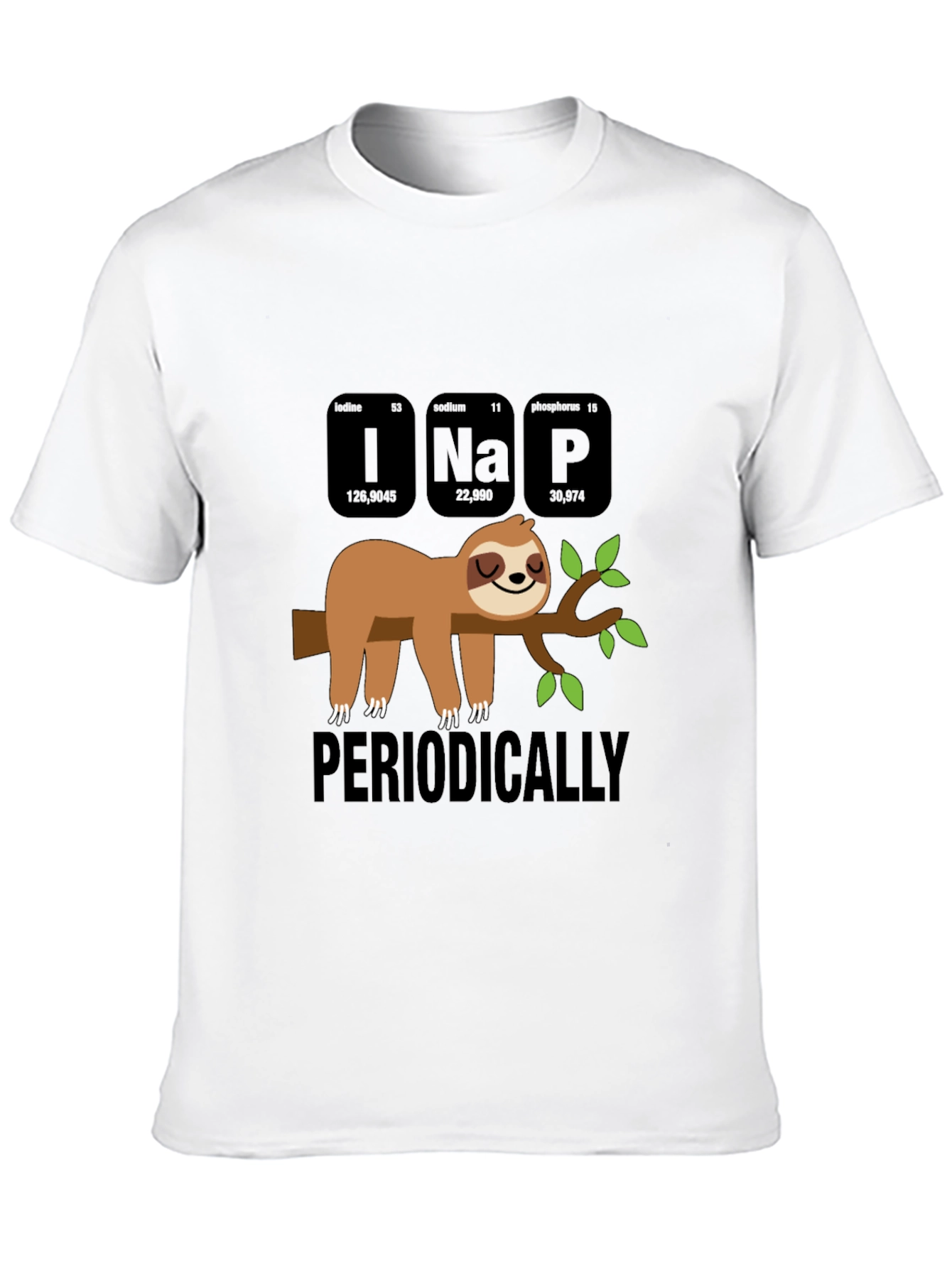 Periodically Nap T-Shirt - Funny Sloth Chemistry Tee