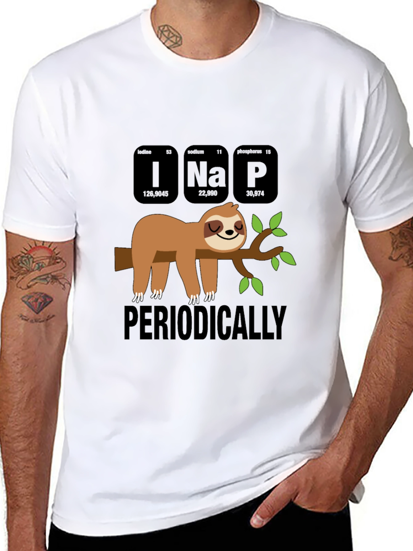 Periodically Nap T-Shirt - Funny Sloth Chemistry Tee