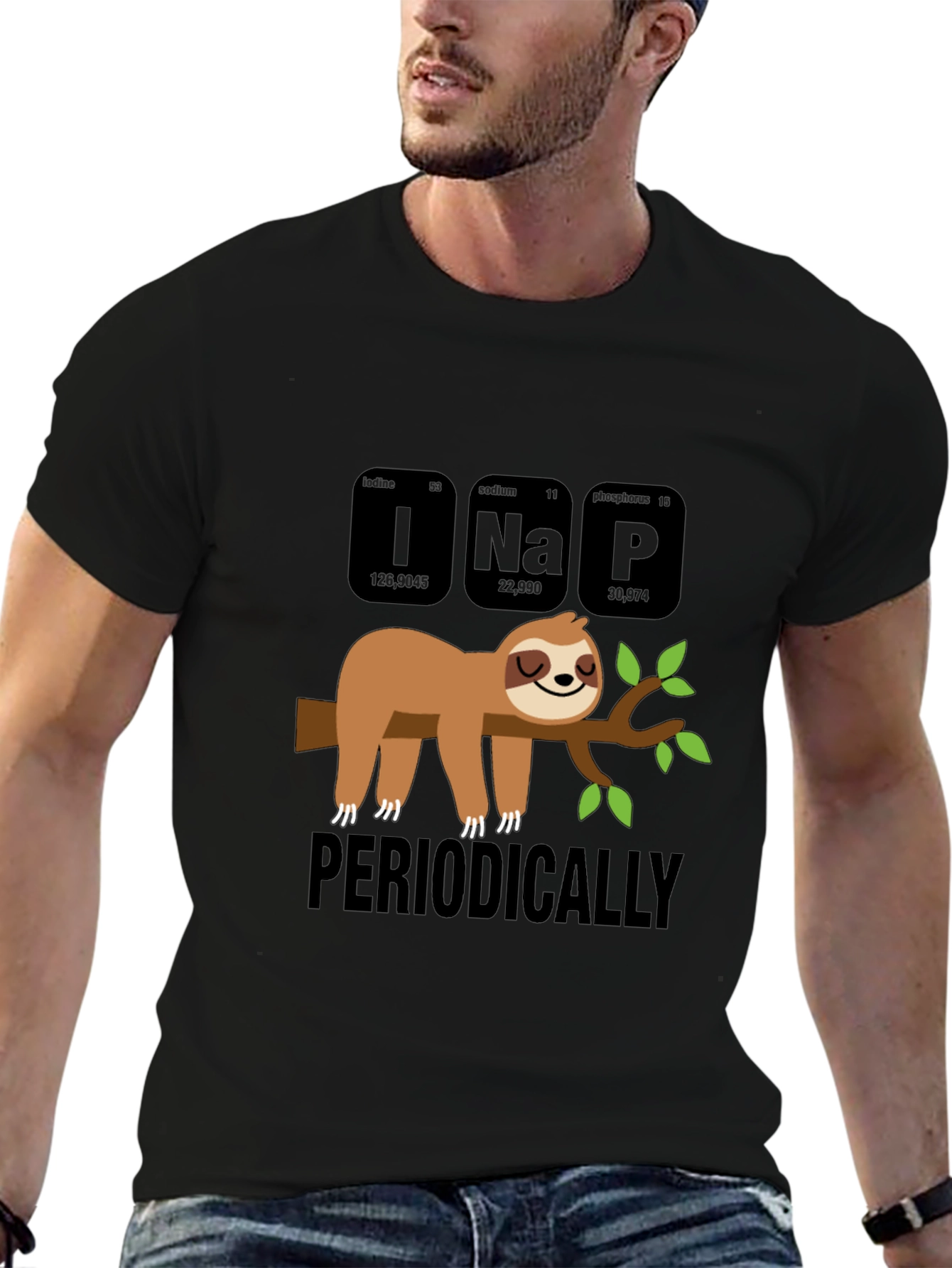 Periodically Nap T-Shirt - Funny Sloth Chemistry Tee