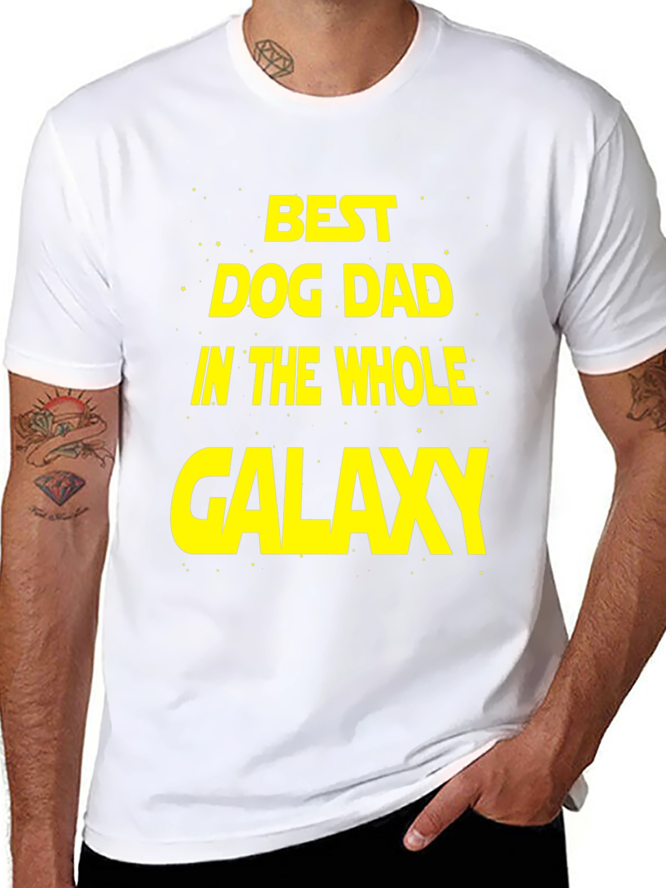 Best Dog Dad Galaxy T-Shirt