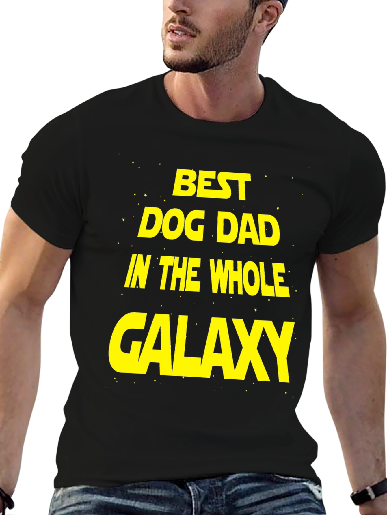Best Dog Dad Galaxy T-Shirt