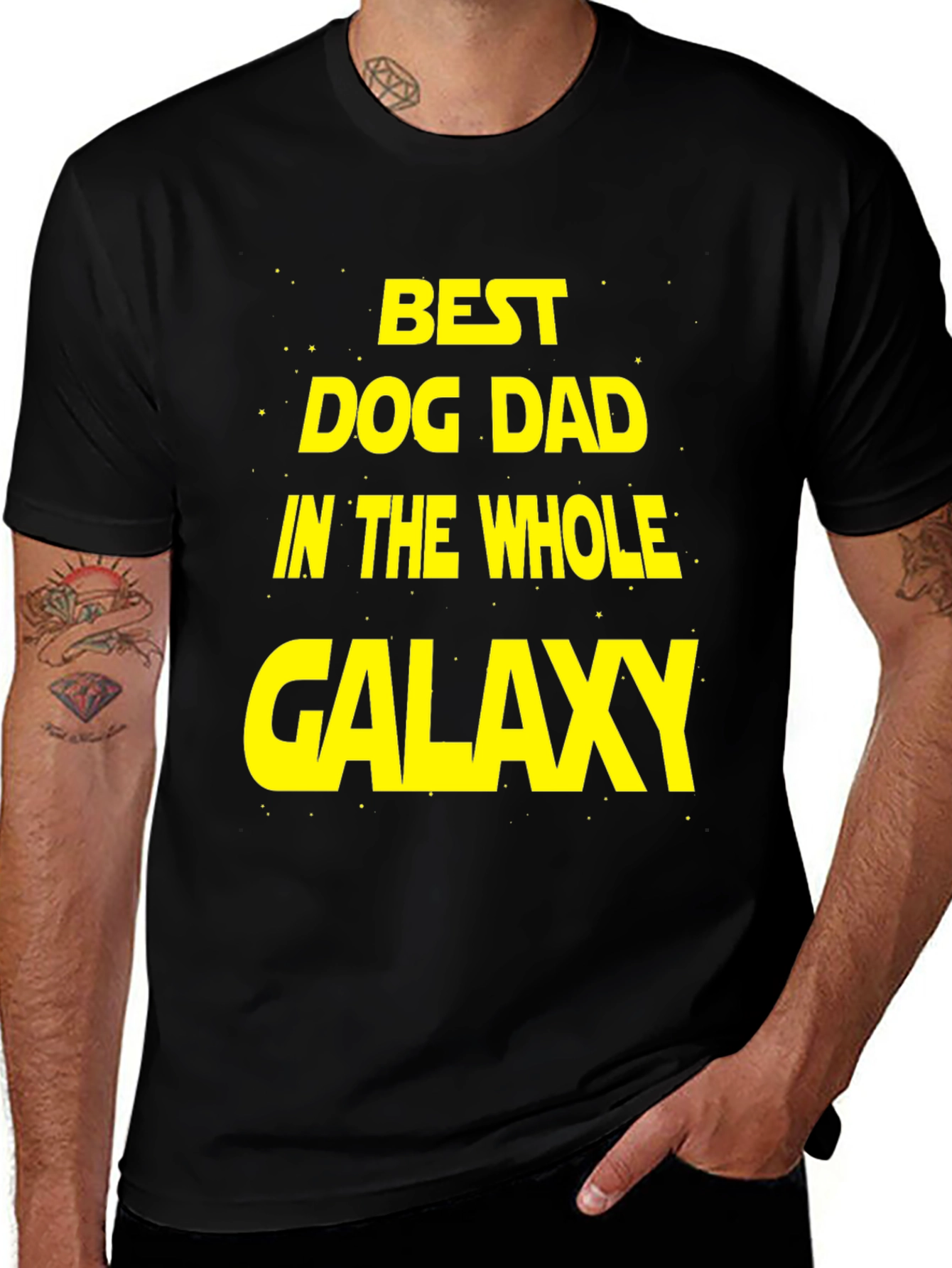 Best Dog Dad Galaxy T-Shirt