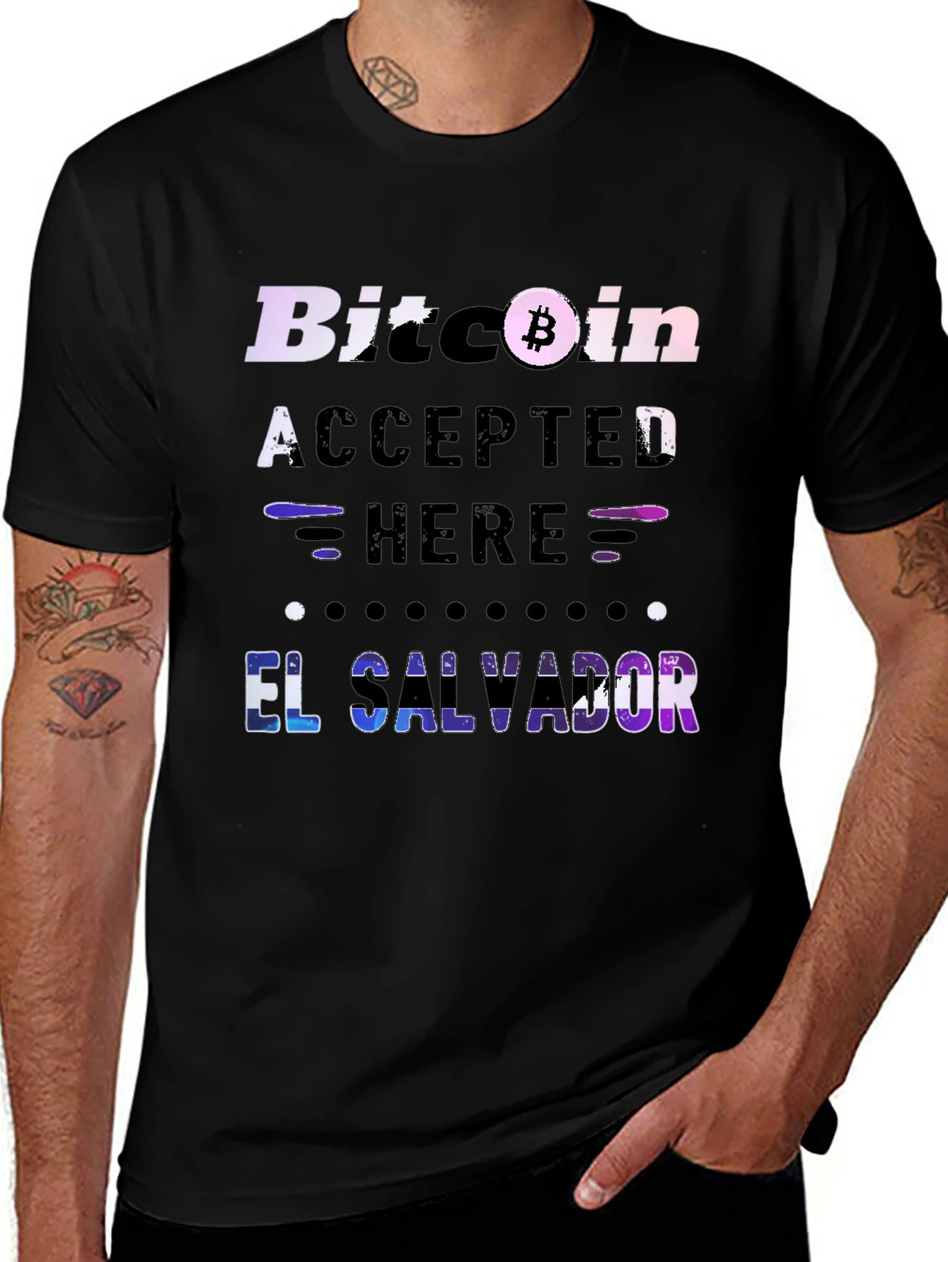Bitcoin Accepted Here El Salvador T-Shirt
