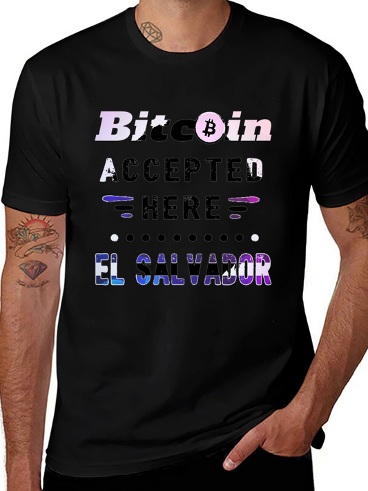 Bitcoin Accepted Here El Salvador T-Shirt