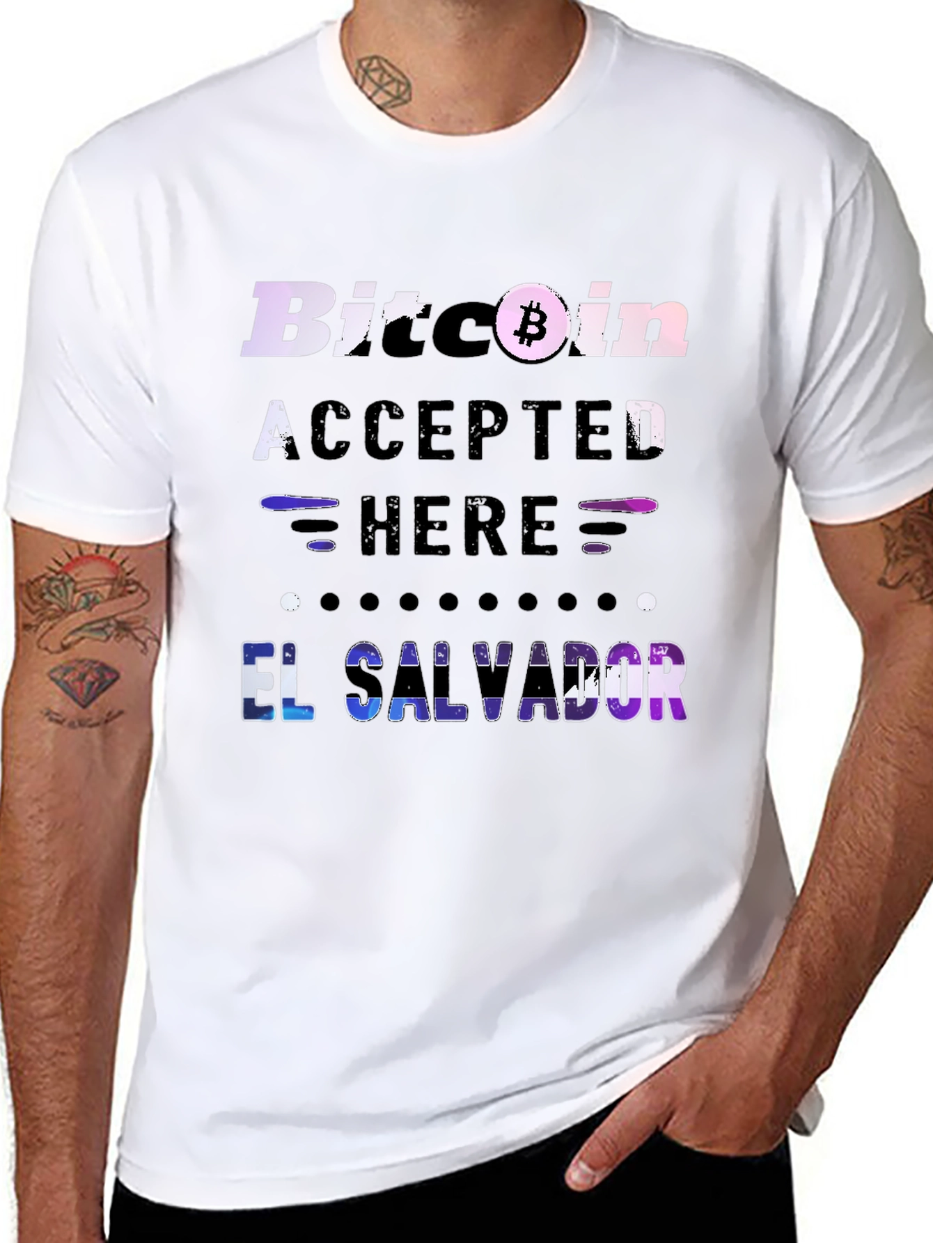 Bitcoin Accepted Here El Salvador T-Shirt