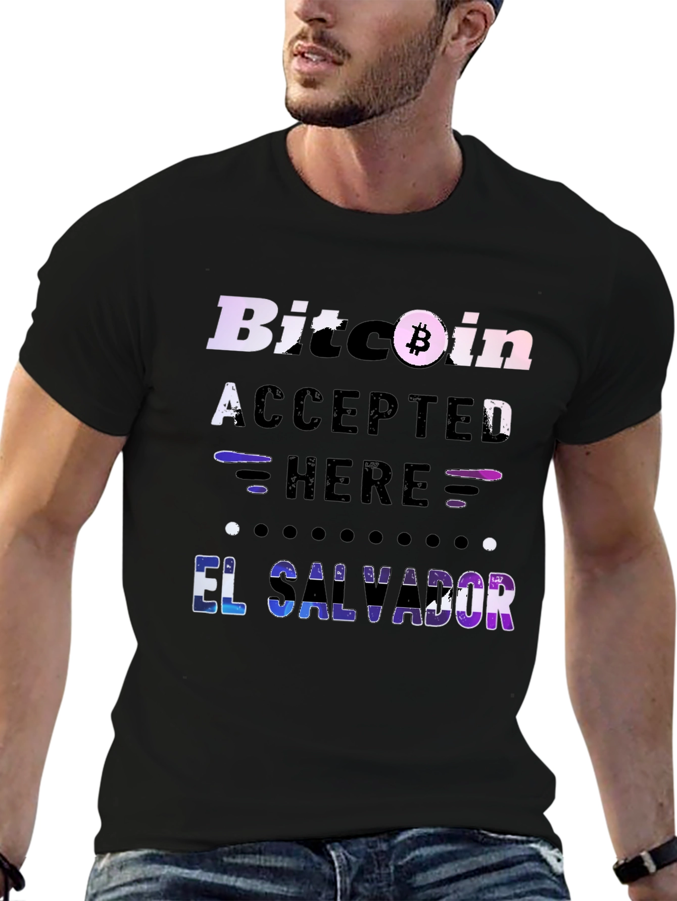Bitcoin Accepted Here El Salvador T-Shirt