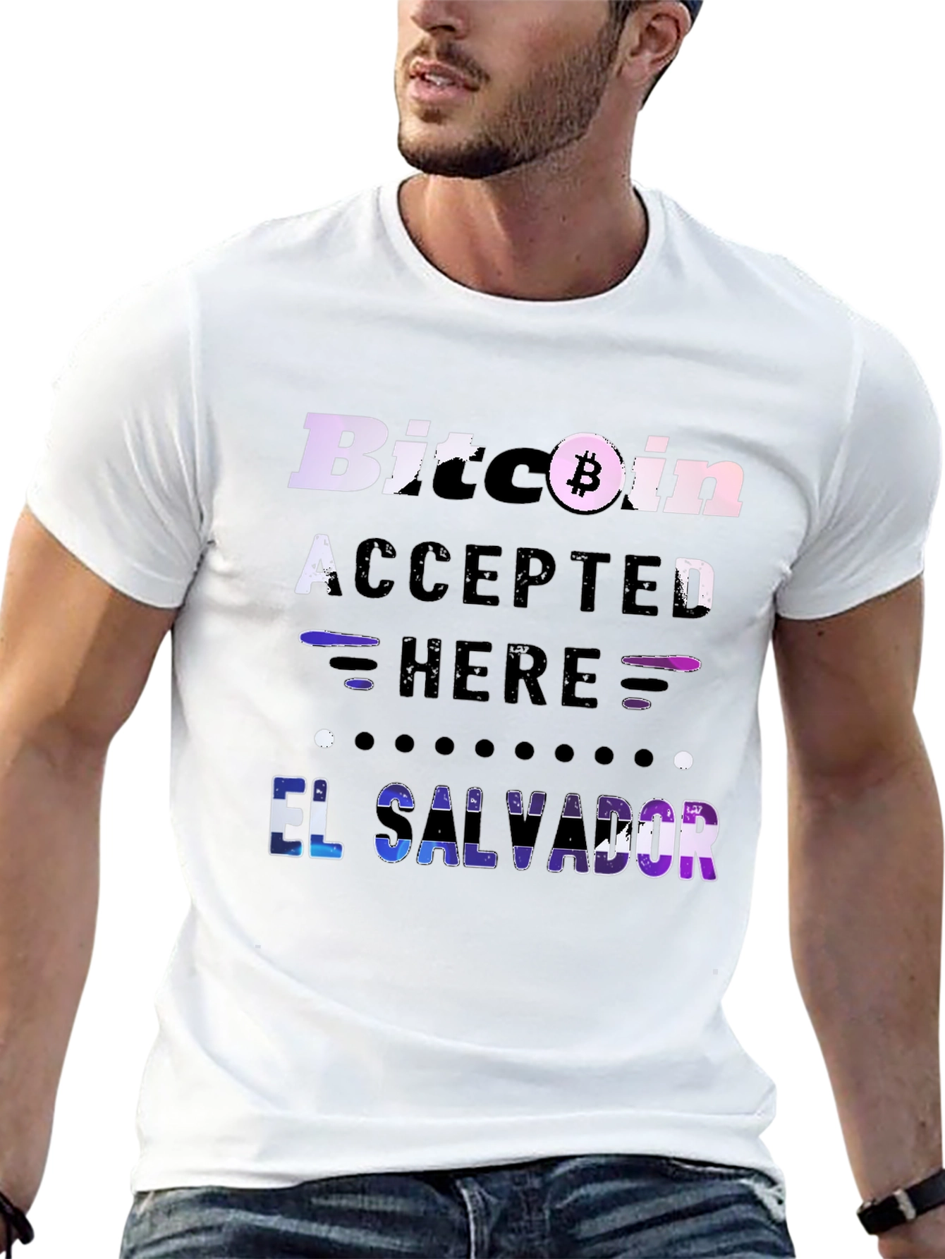 Bitcoin Accepted Here El Salvador T-Shirt