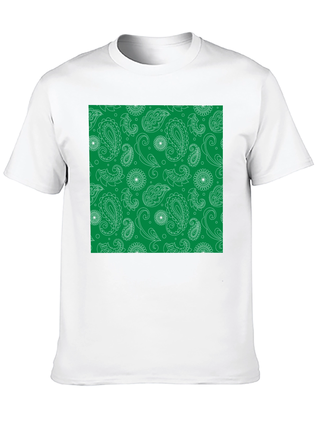 Paisley Print Black T-Shirt for Men