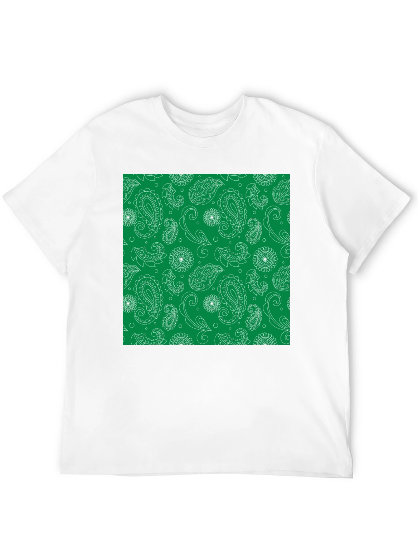 Paisley Print Black T-Shirt for Men