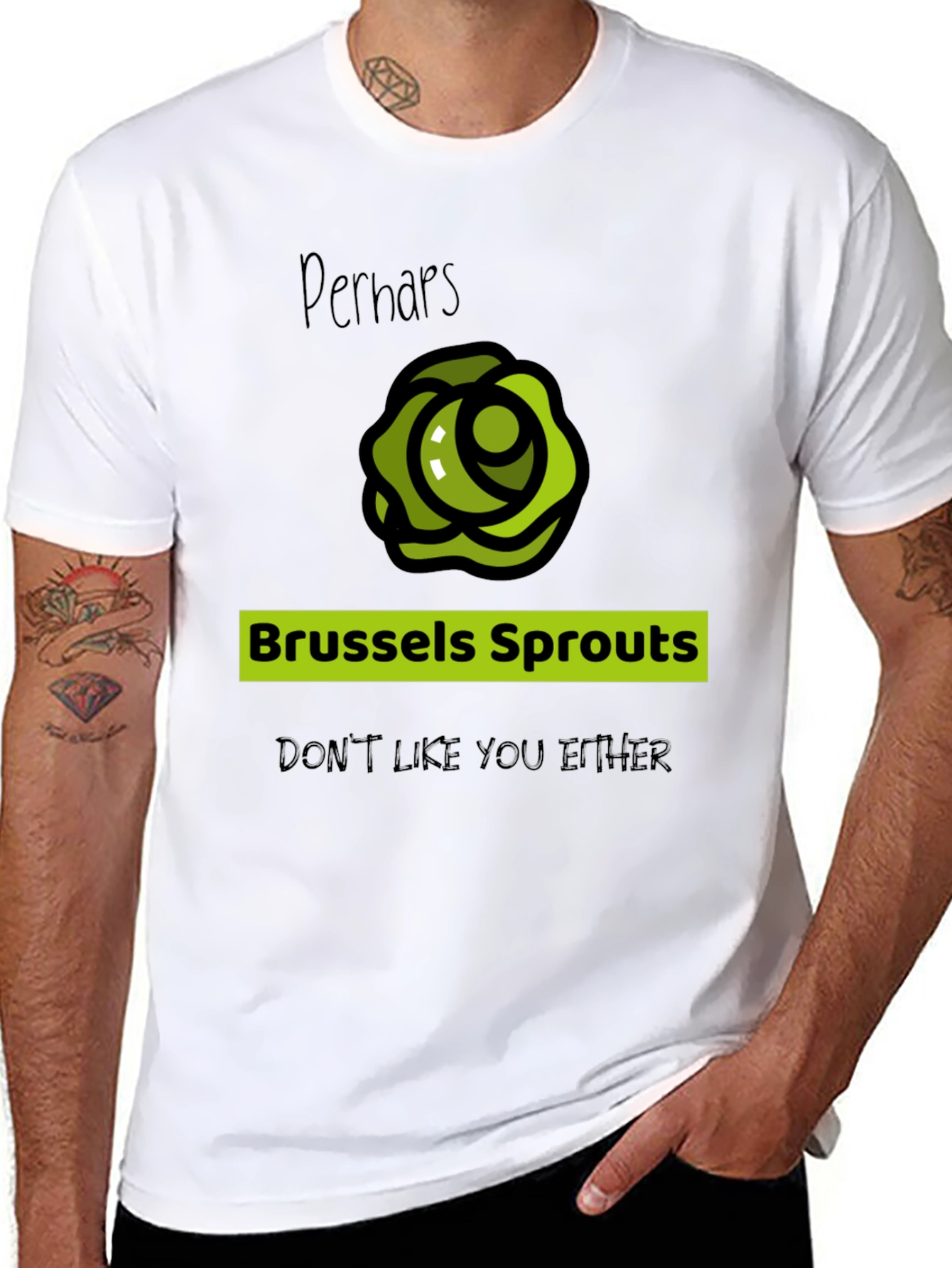 Brussels Sprouts Graphic Tee - Humorous Vegetable Shirt