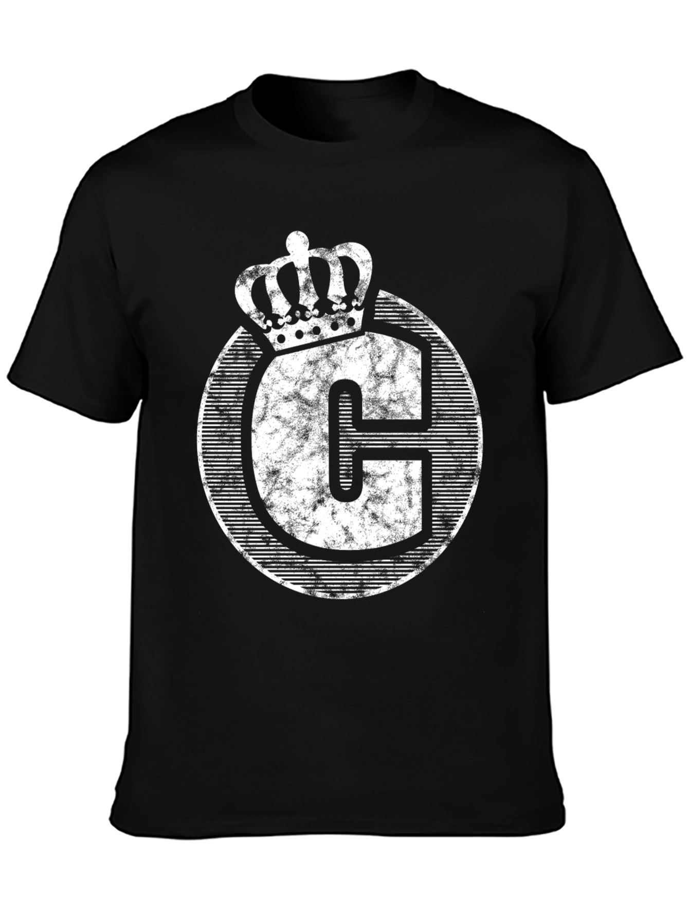 Crown Initial C Black T-Shirt