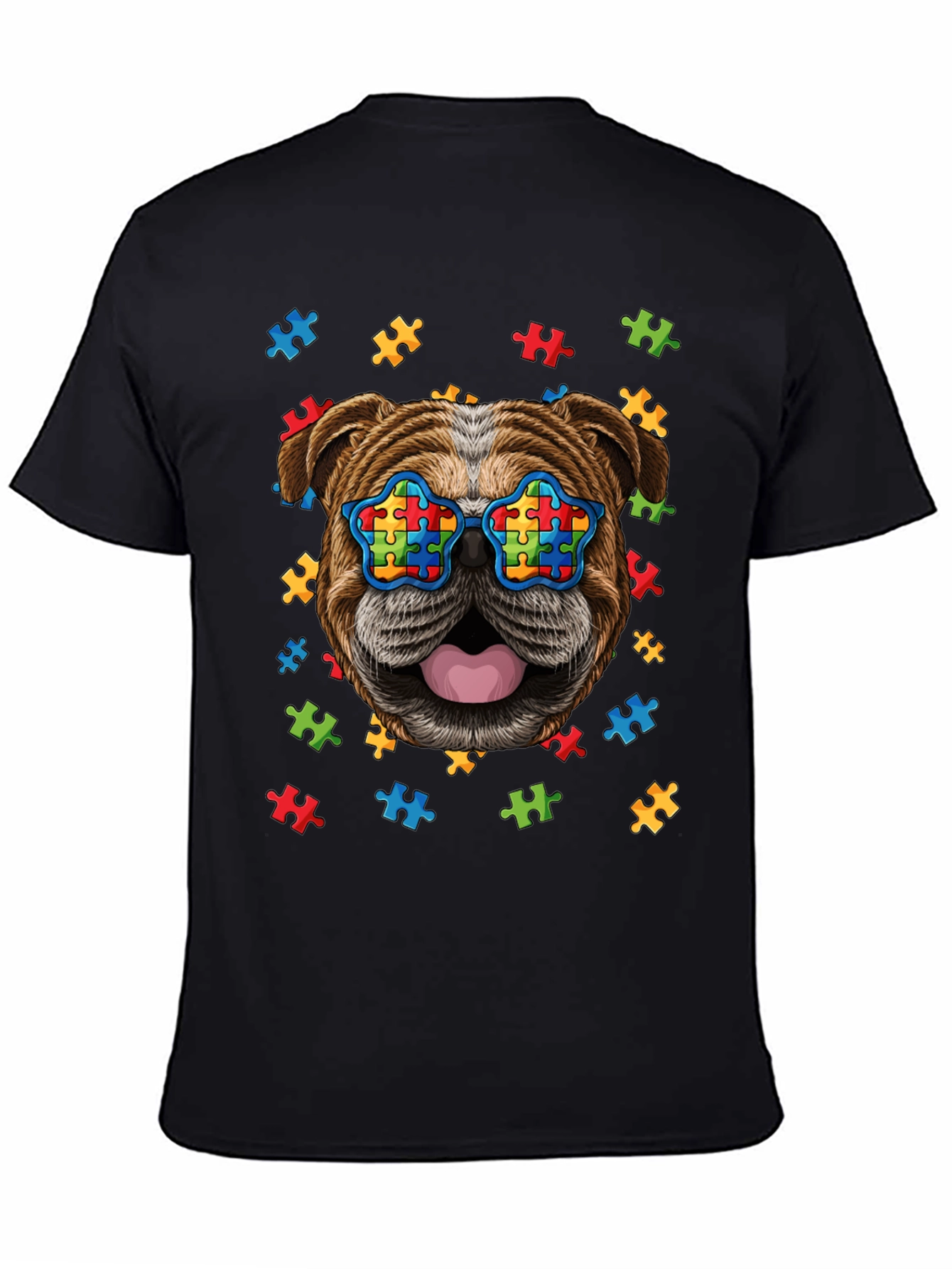 Autism Awareness Bulldog T-Shirt