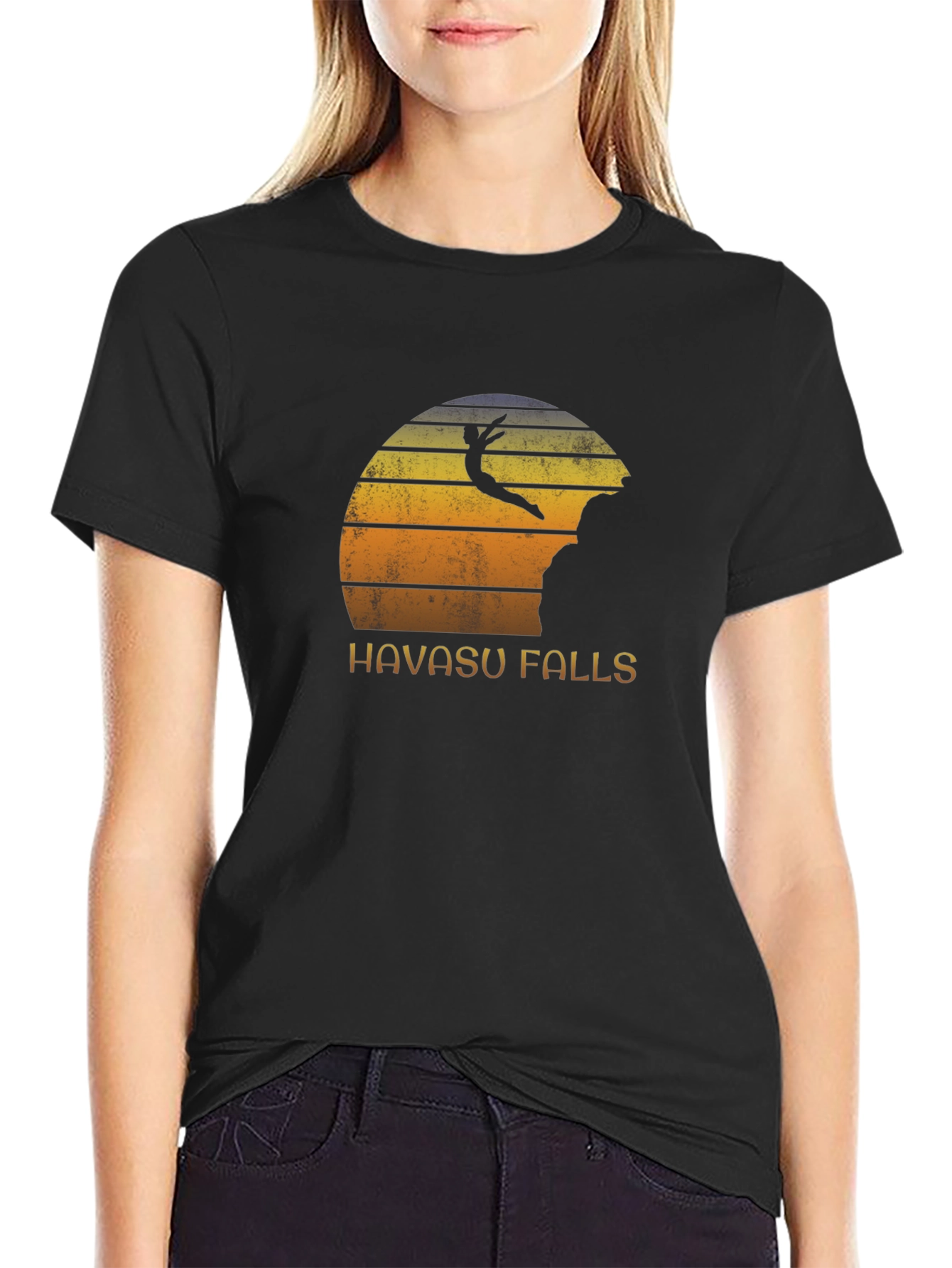 Havasu Falls Cliff Diver Graphic T-Shirt