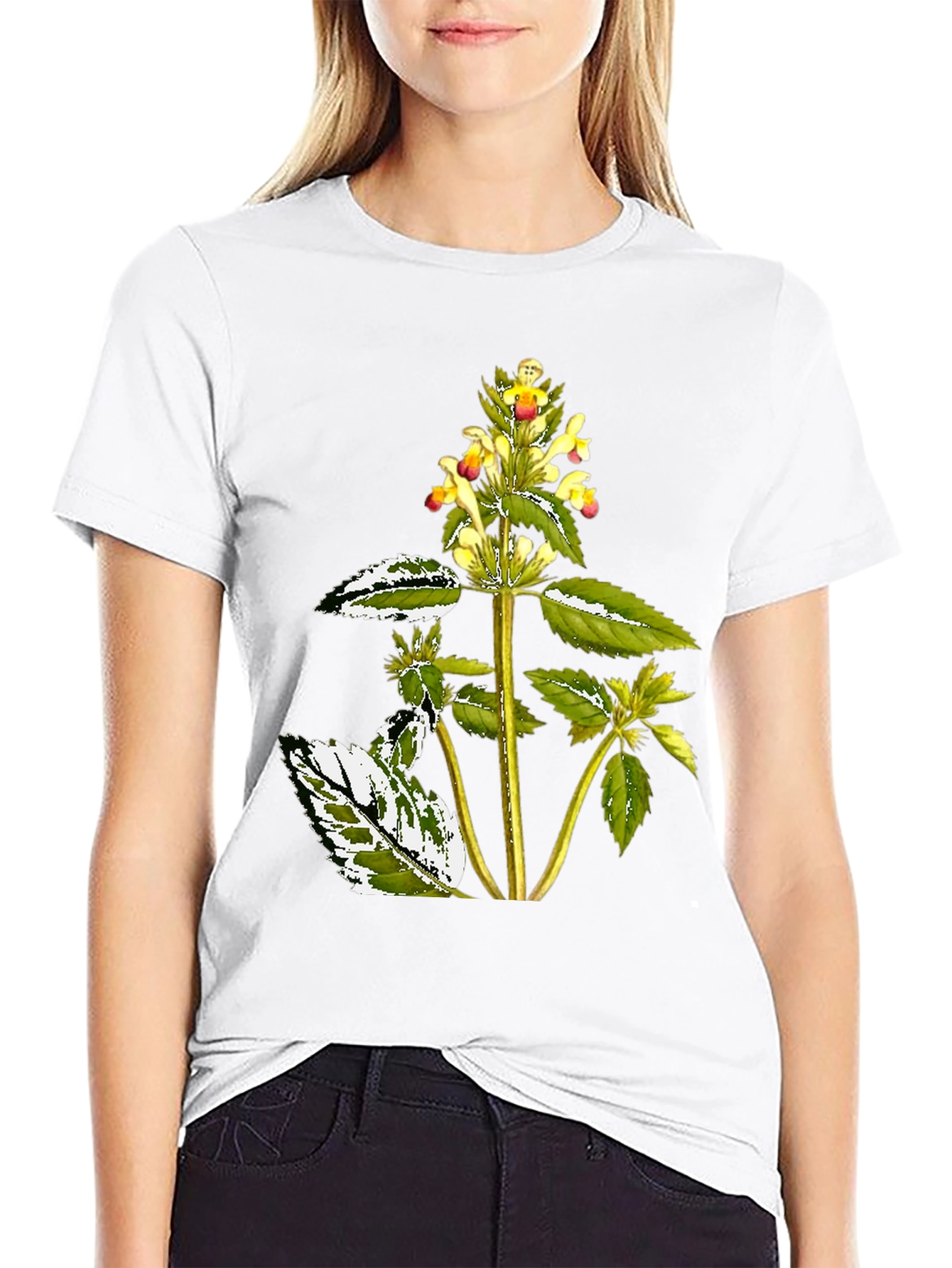 Botanical Graphic Black Tee