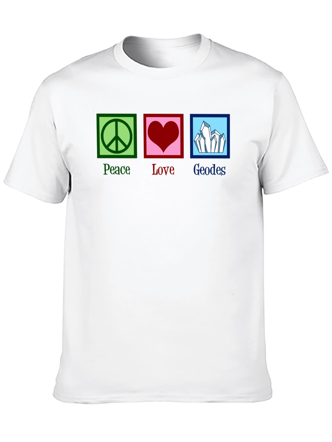 Peace Love Geodes Graphic Tee - Unisex Black T-Shirt