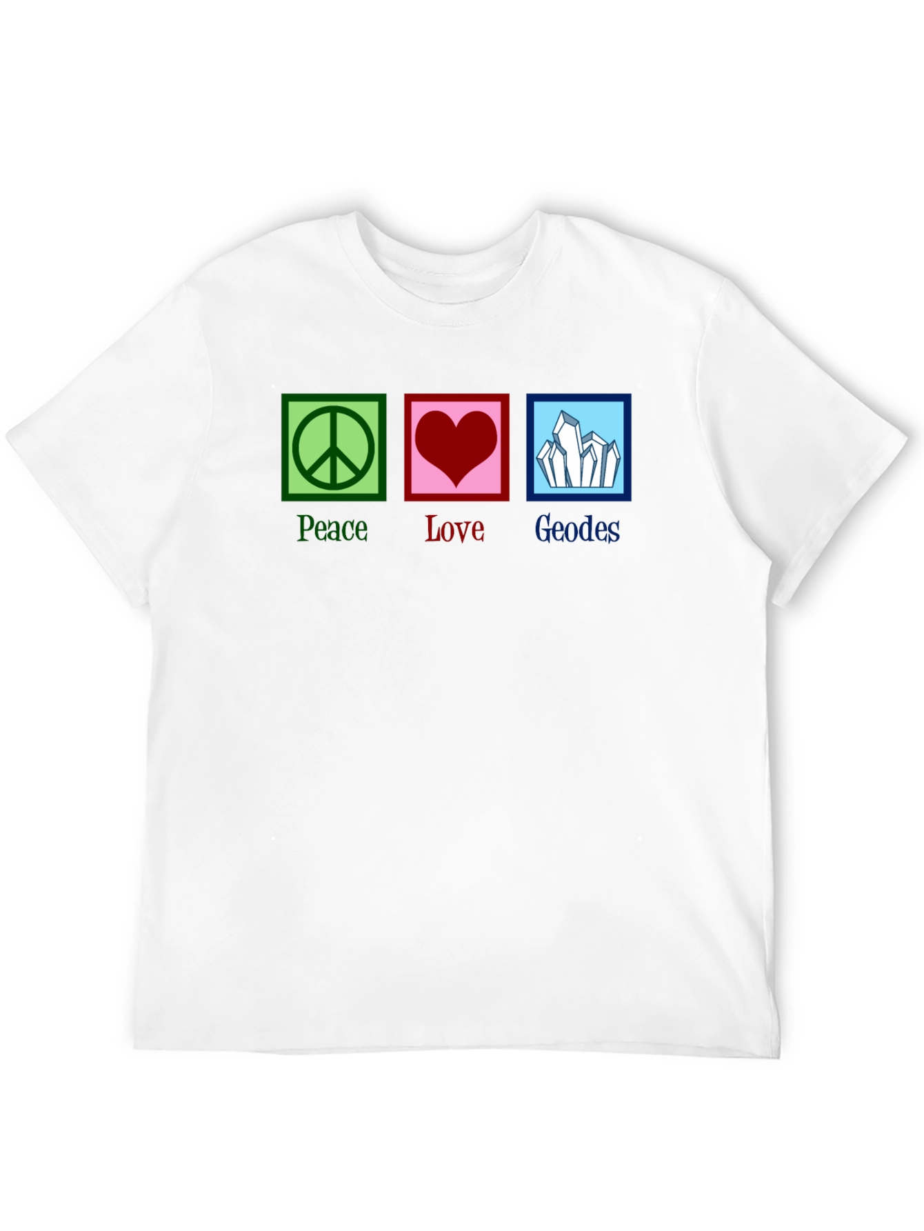 Peace Love Geodes Graphic Tee - Unisex Black T-Shirt