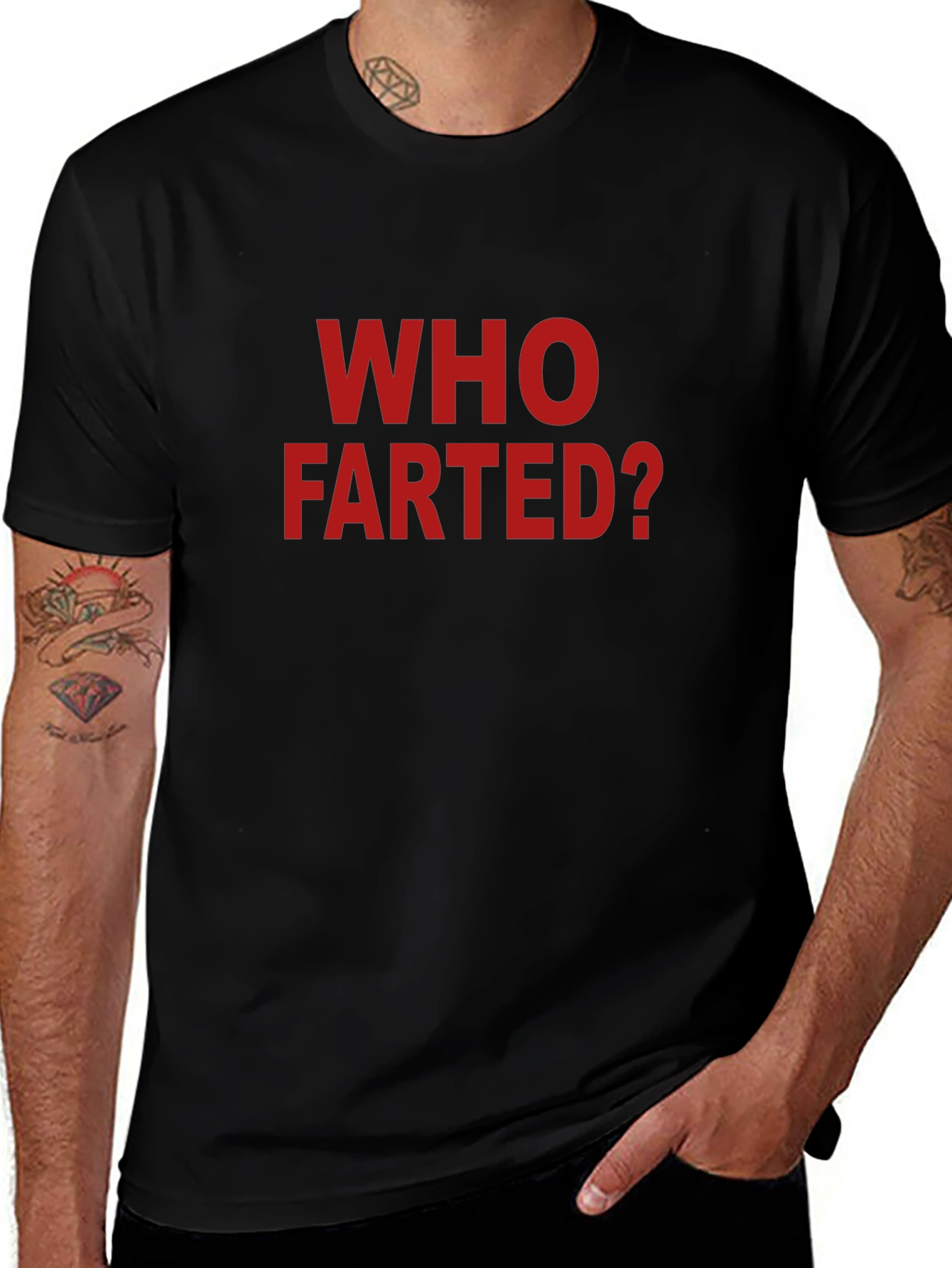 Who Farted? Graphic Tee - Funny Slogan T-Shirt