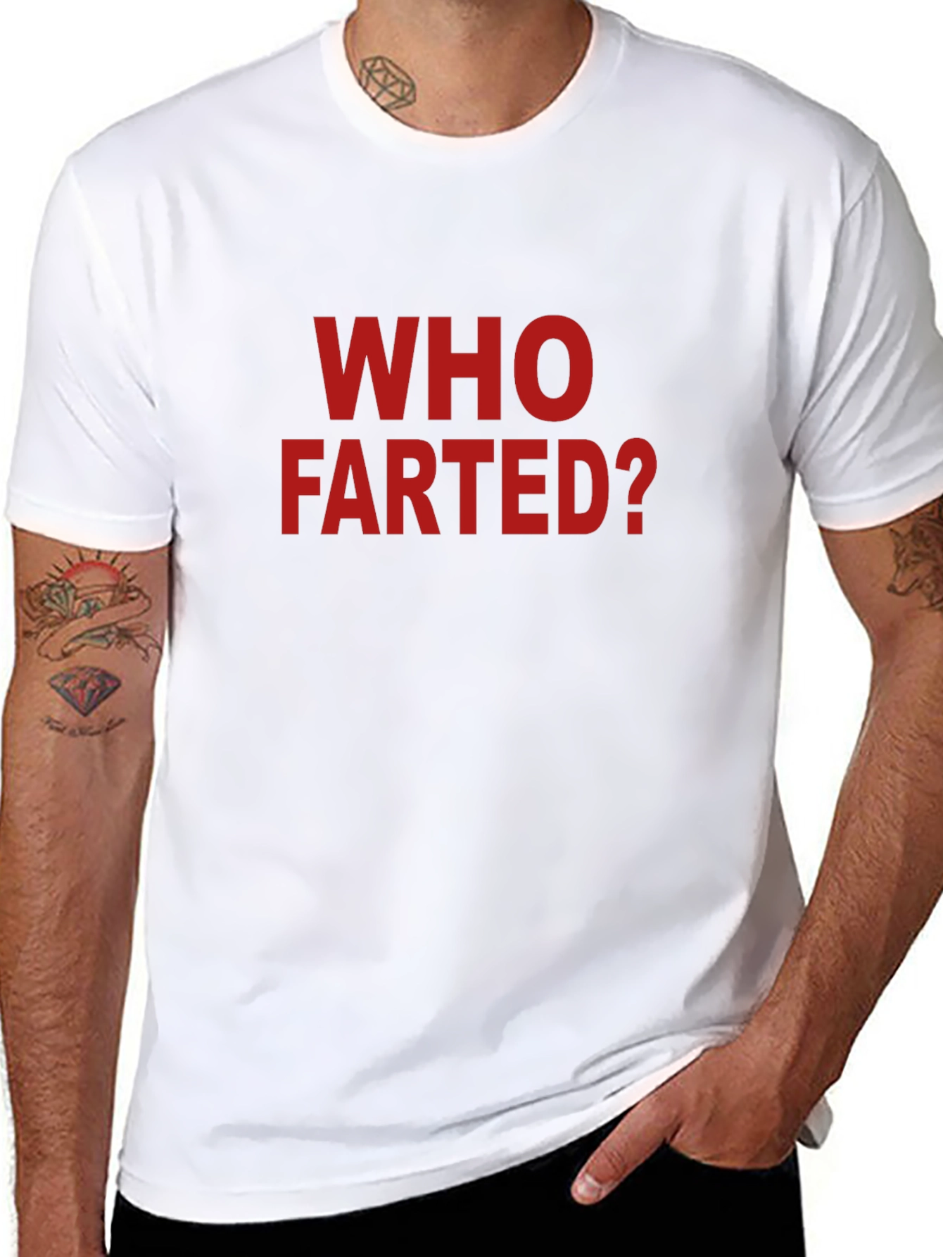 Who Farted? Graphic Tee - Funny Slogan T-Shirt