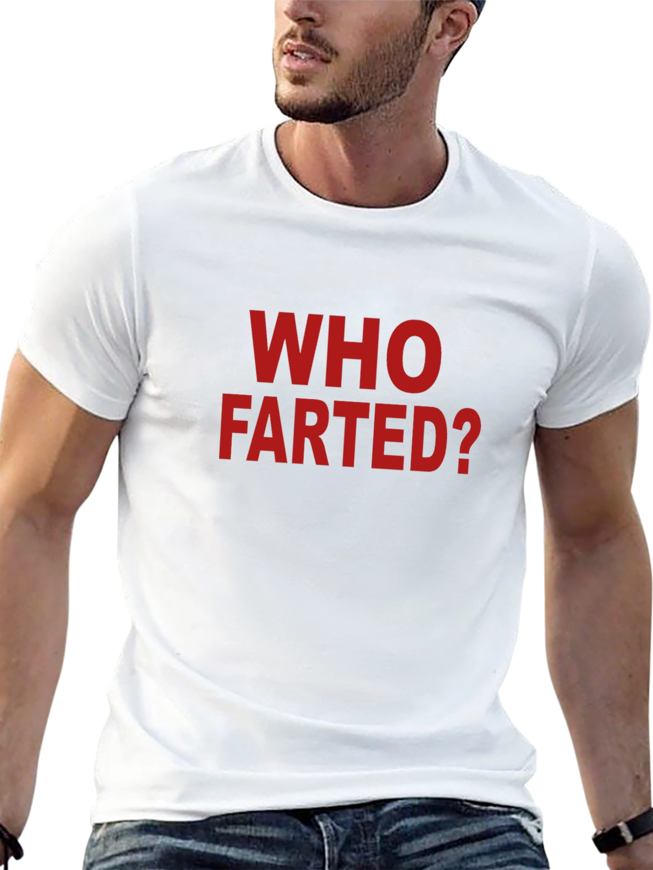Who Farted? Graphic Tee - Funny Slogan T-Shirt