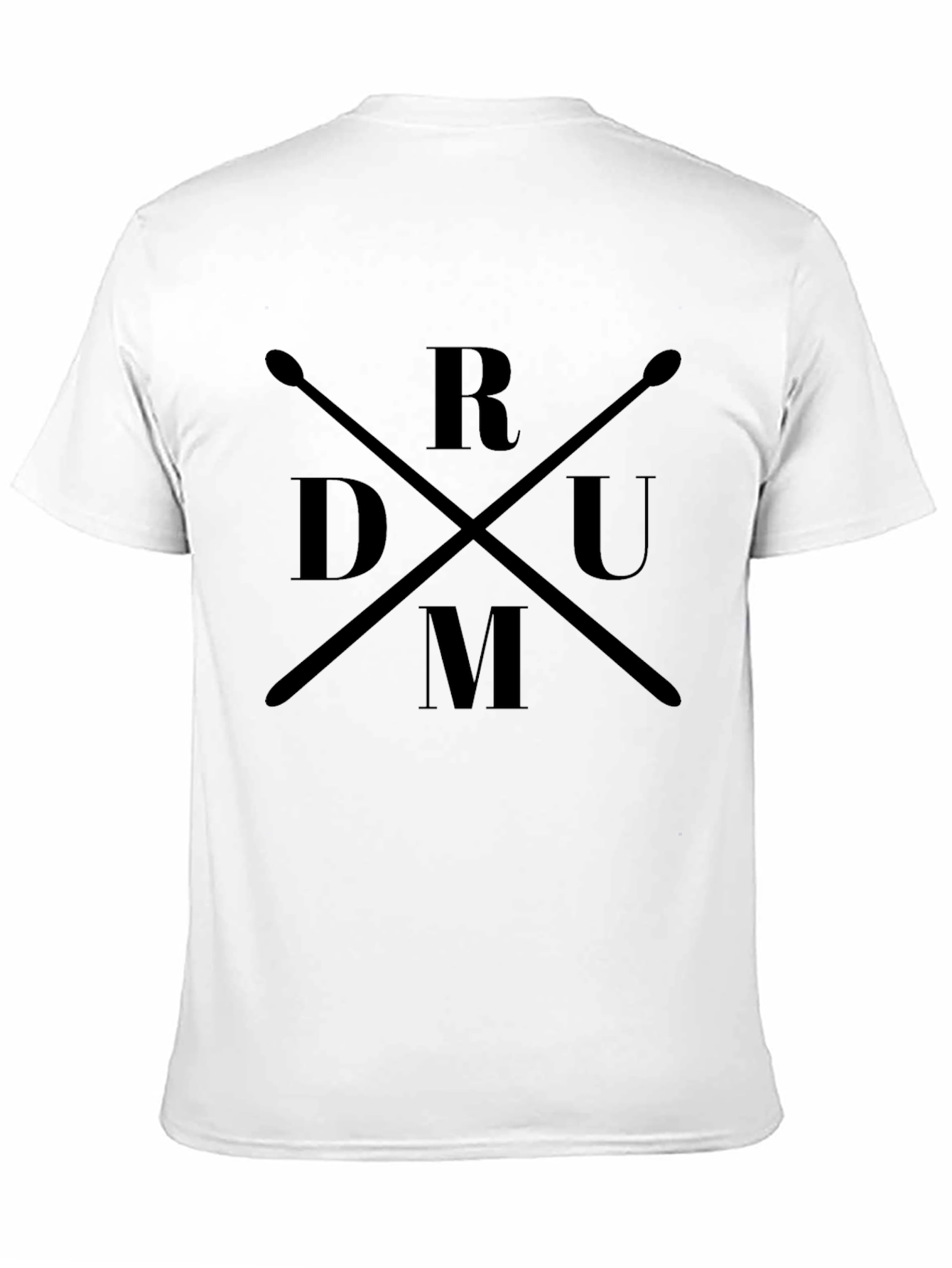 Drum T-Shirt - Drumsticks & Letter Design