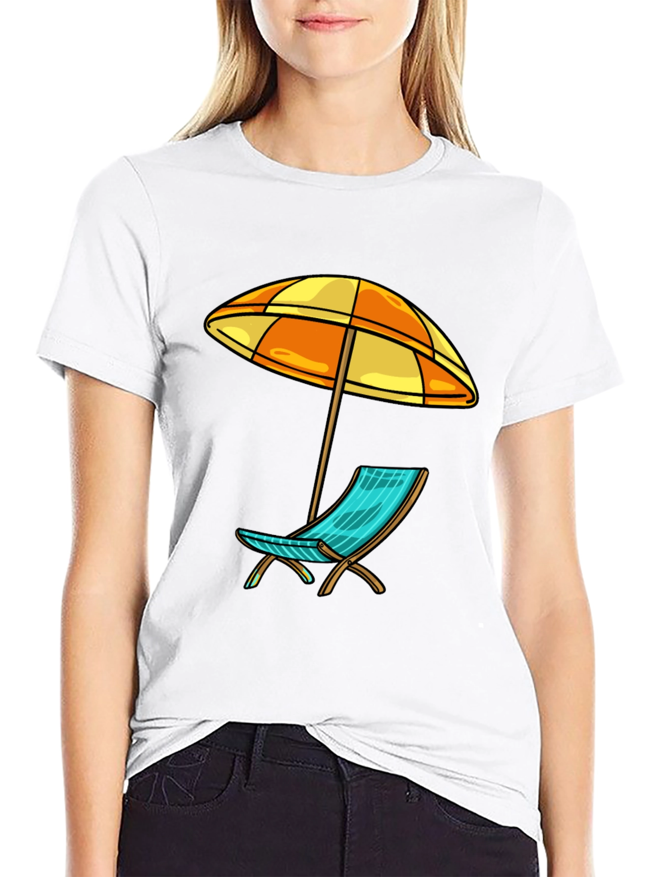 Beach Chair & Umbrella Graphic Tee