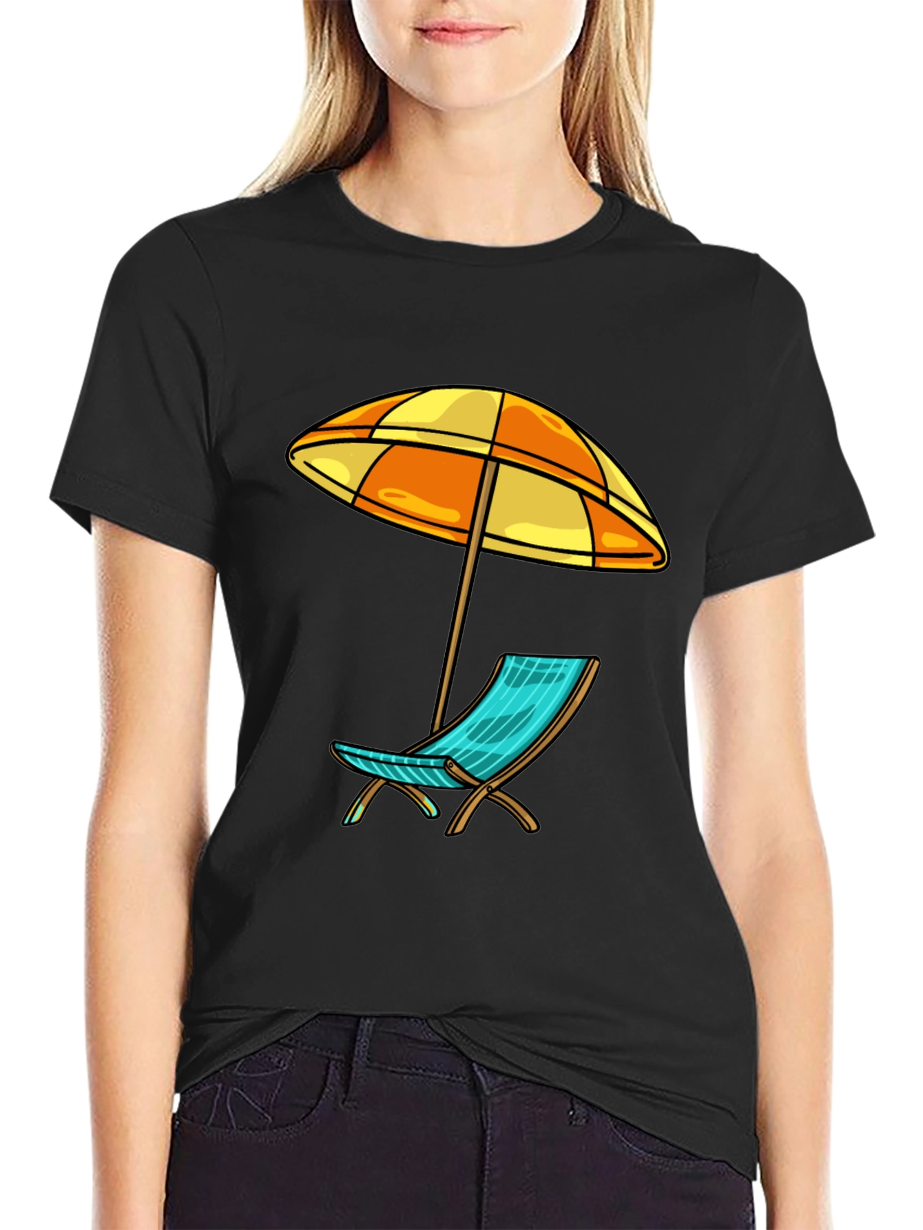 Beach Chair & Umbrella Graphic Tee