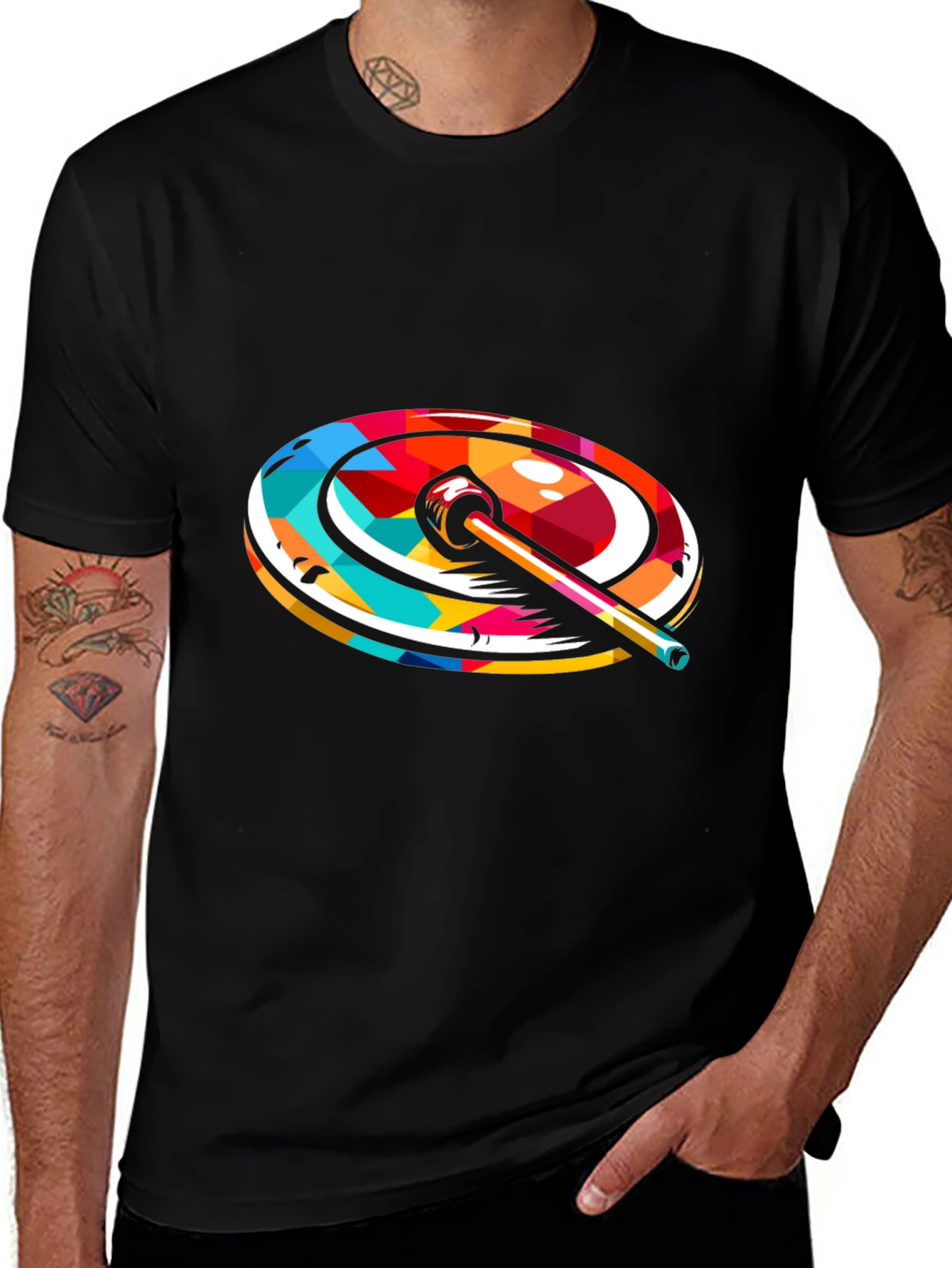 Colorful Turntable Graphic Tee