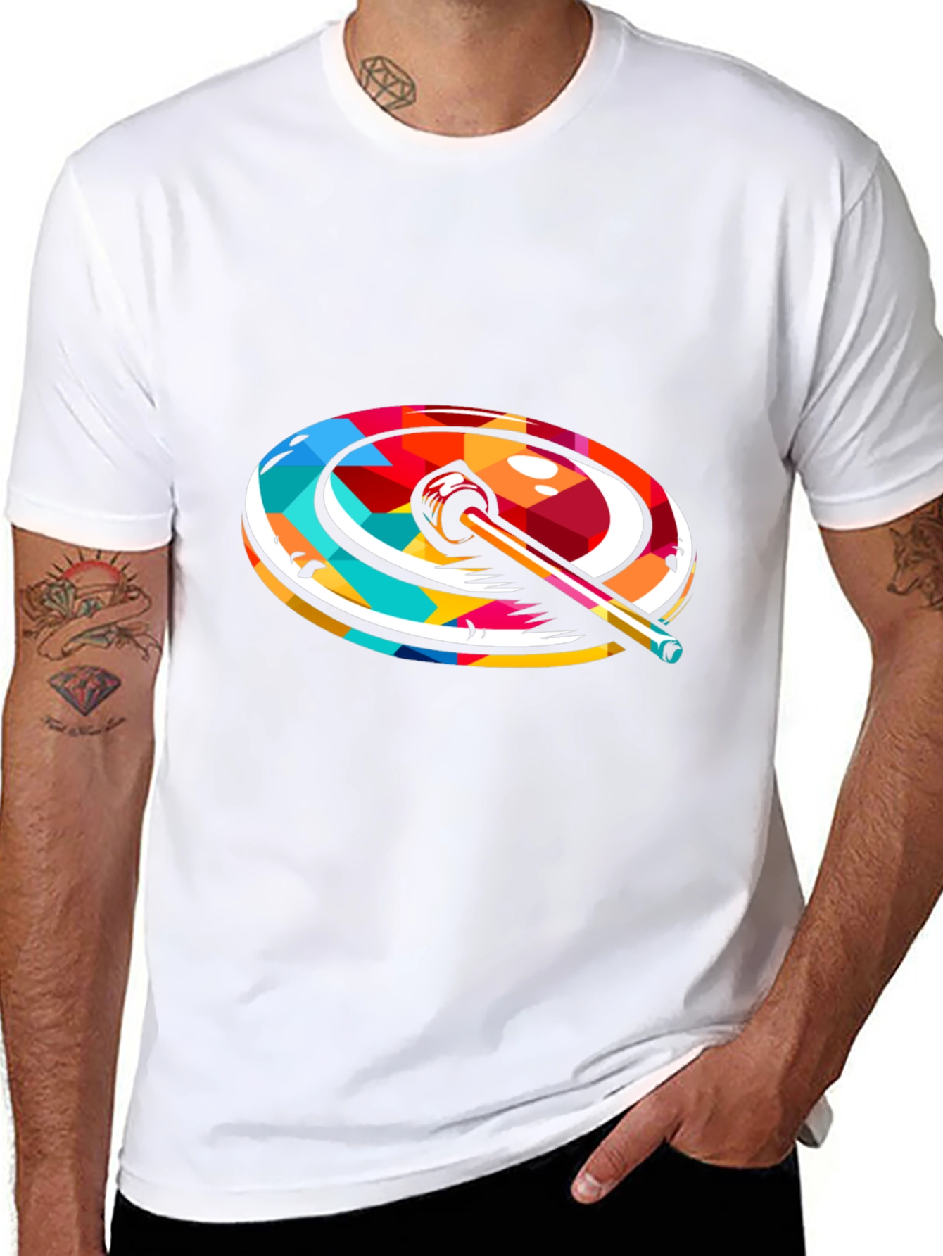 Colorful Turntable Graphic Tee