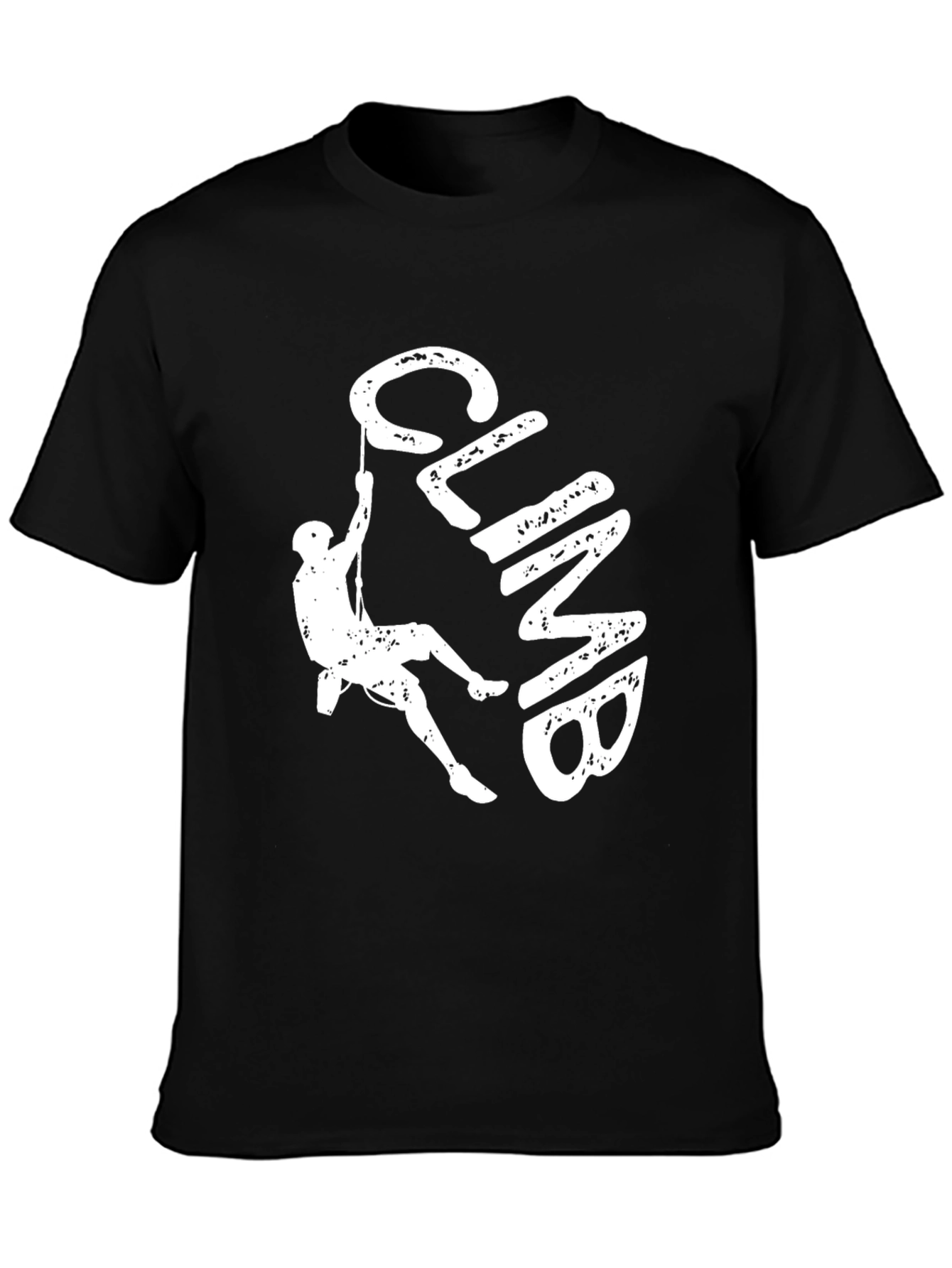 Climb Graphic Print Black T-Shirt