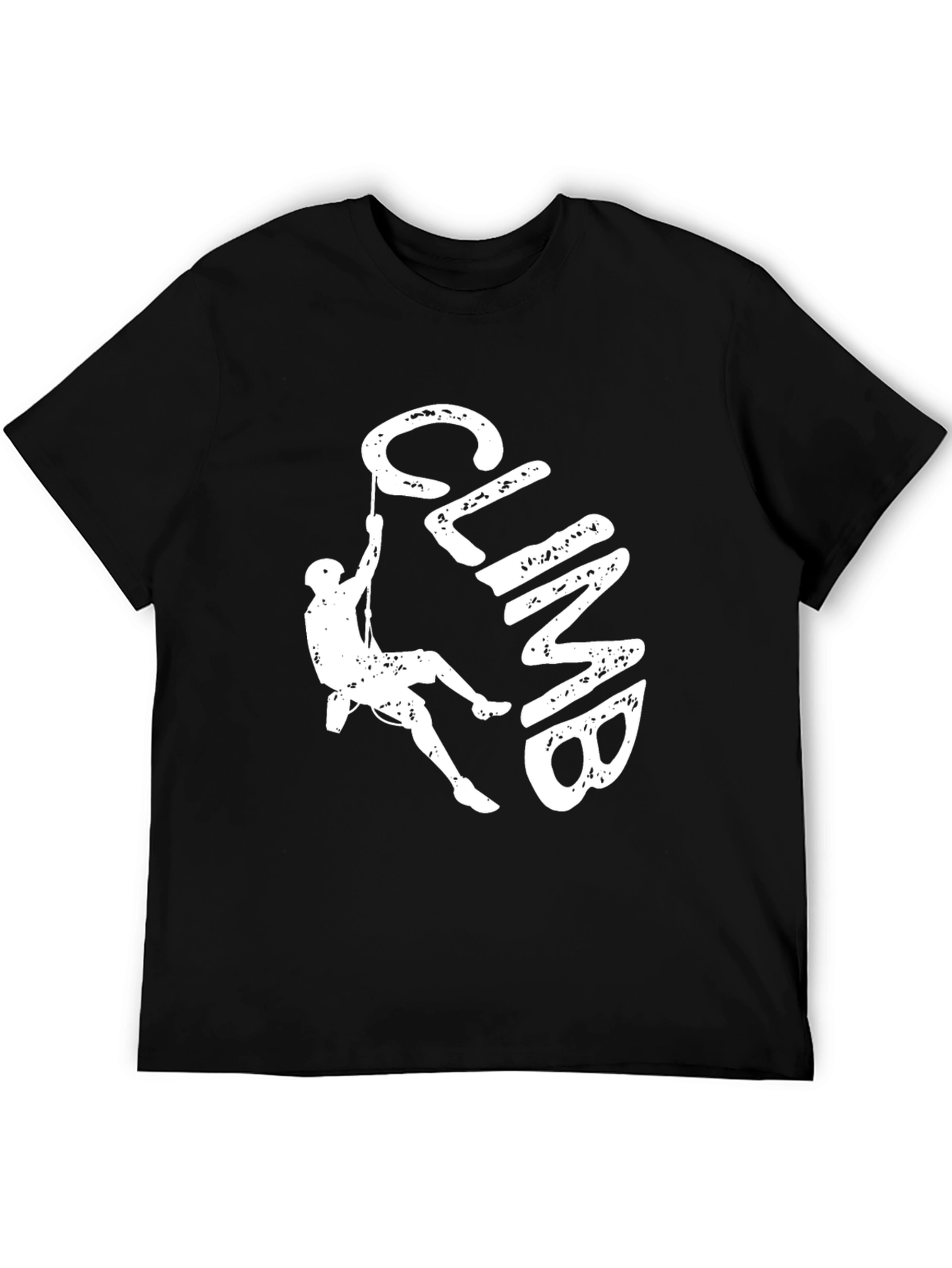 Climb Graphic Print Black T-Shirt