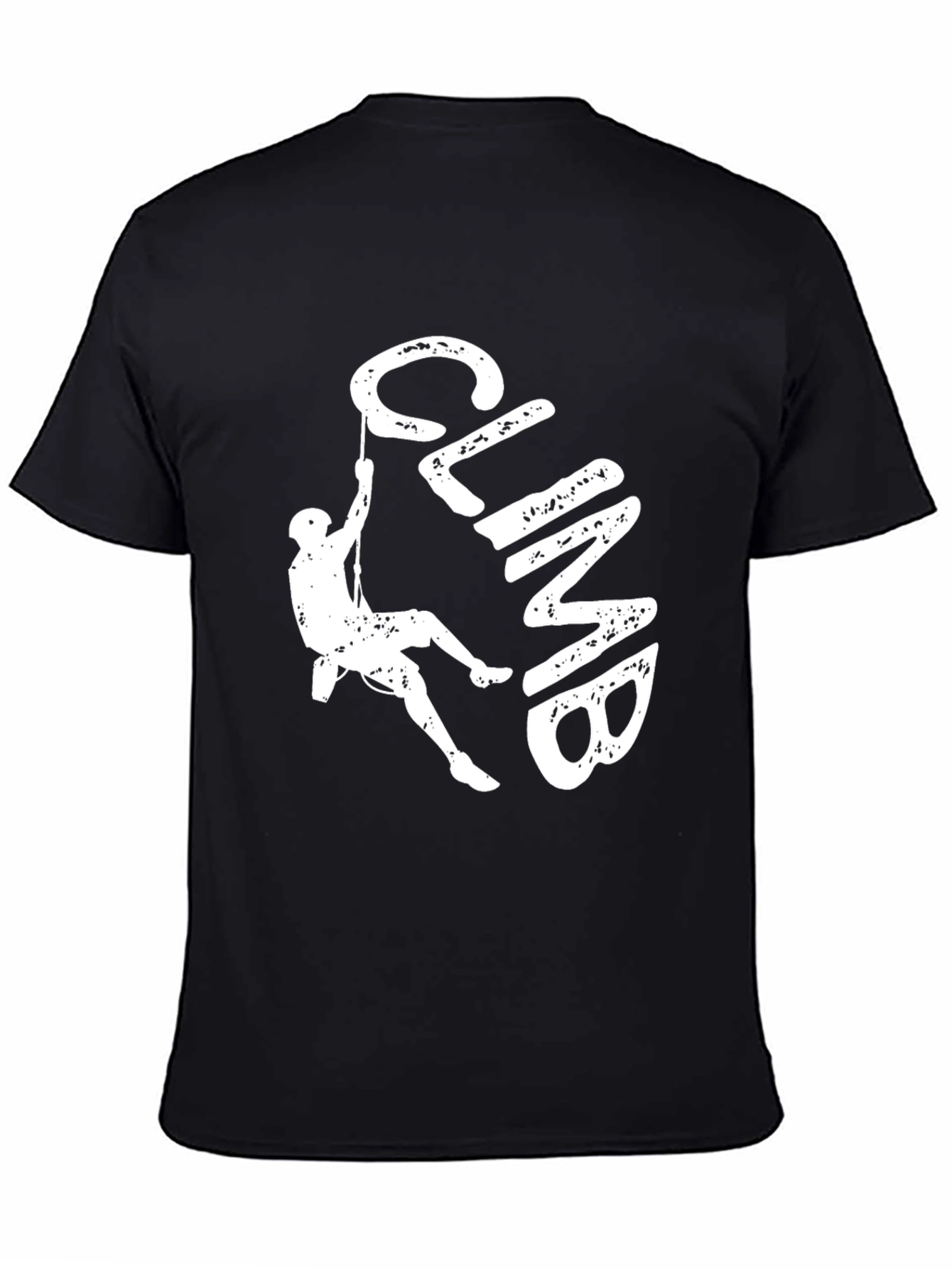 Climb Graphic Print Black T-Shirt