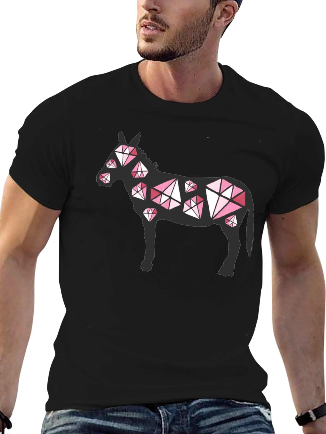Diamond Donkey Graphic T-Shirt - Funky Mens Tee