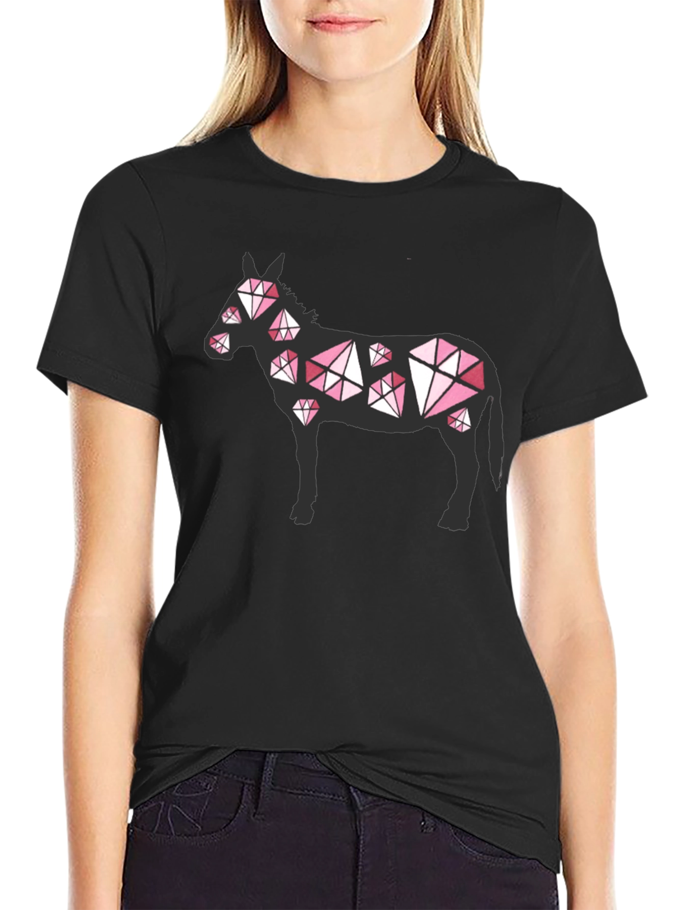 Diamond Donkey Graphic T-Shirt - Funky Mens Tee