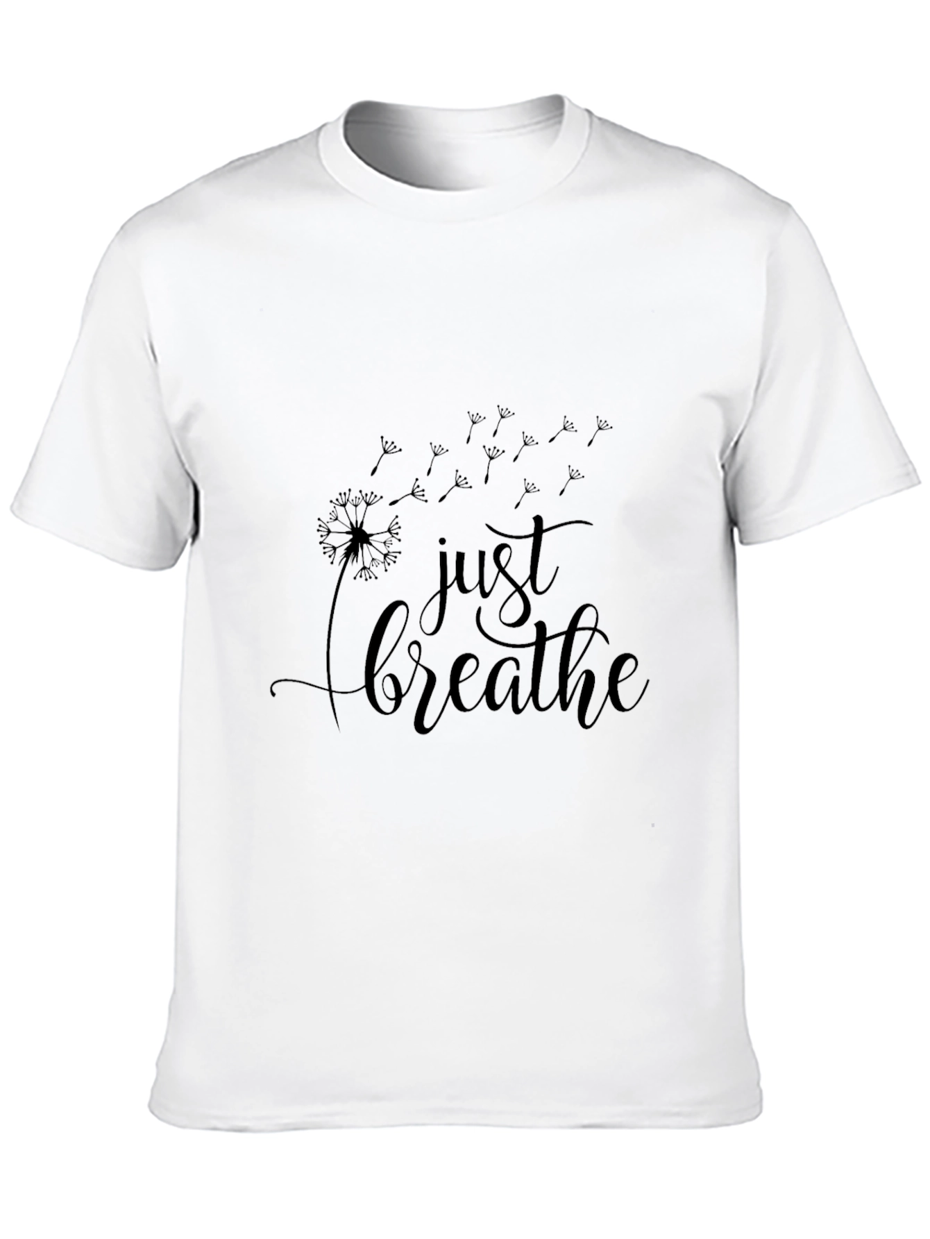 Just Breathe Black Graphic Tee