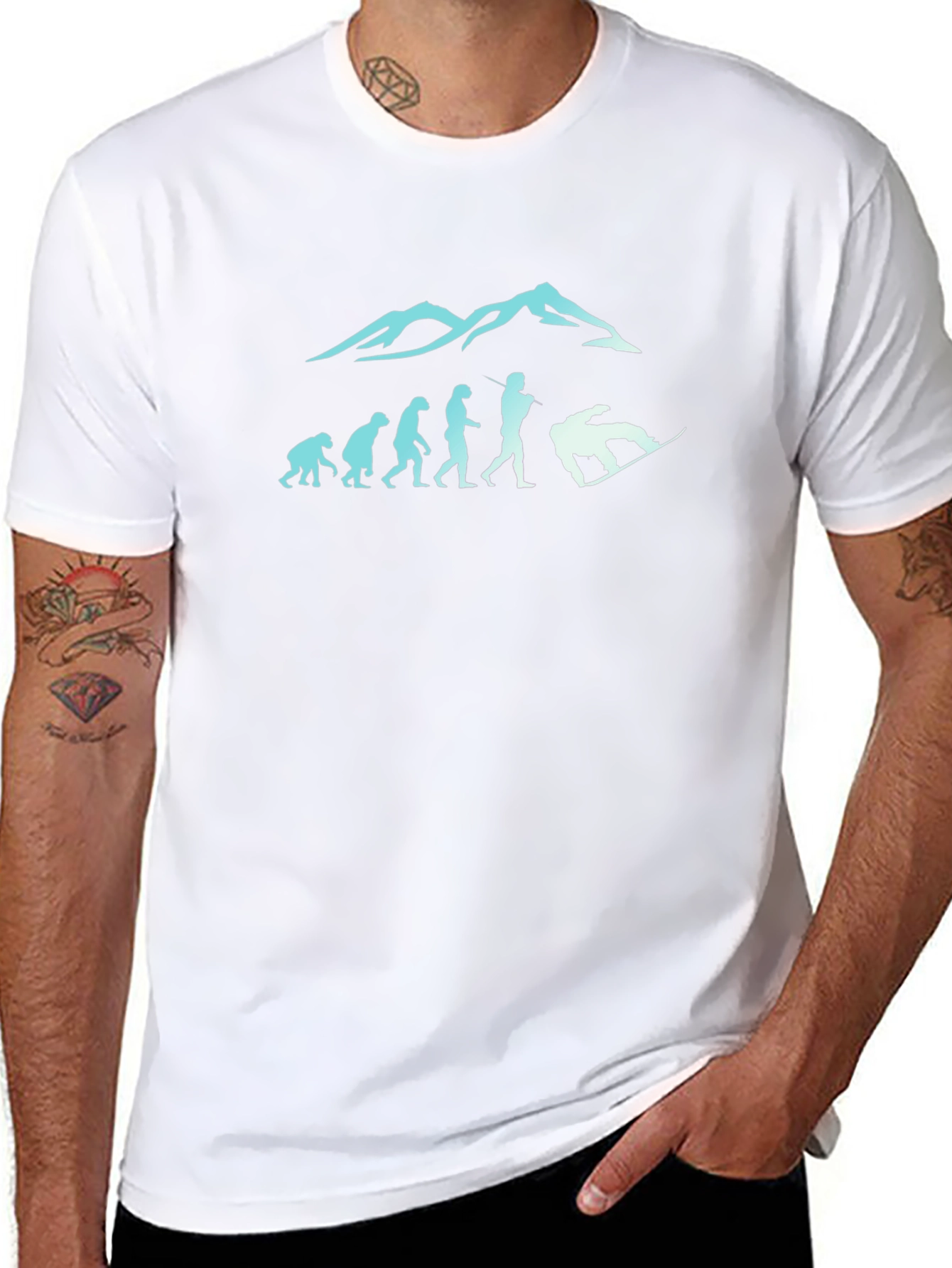 Snowboard Evolution Black T-Shirt