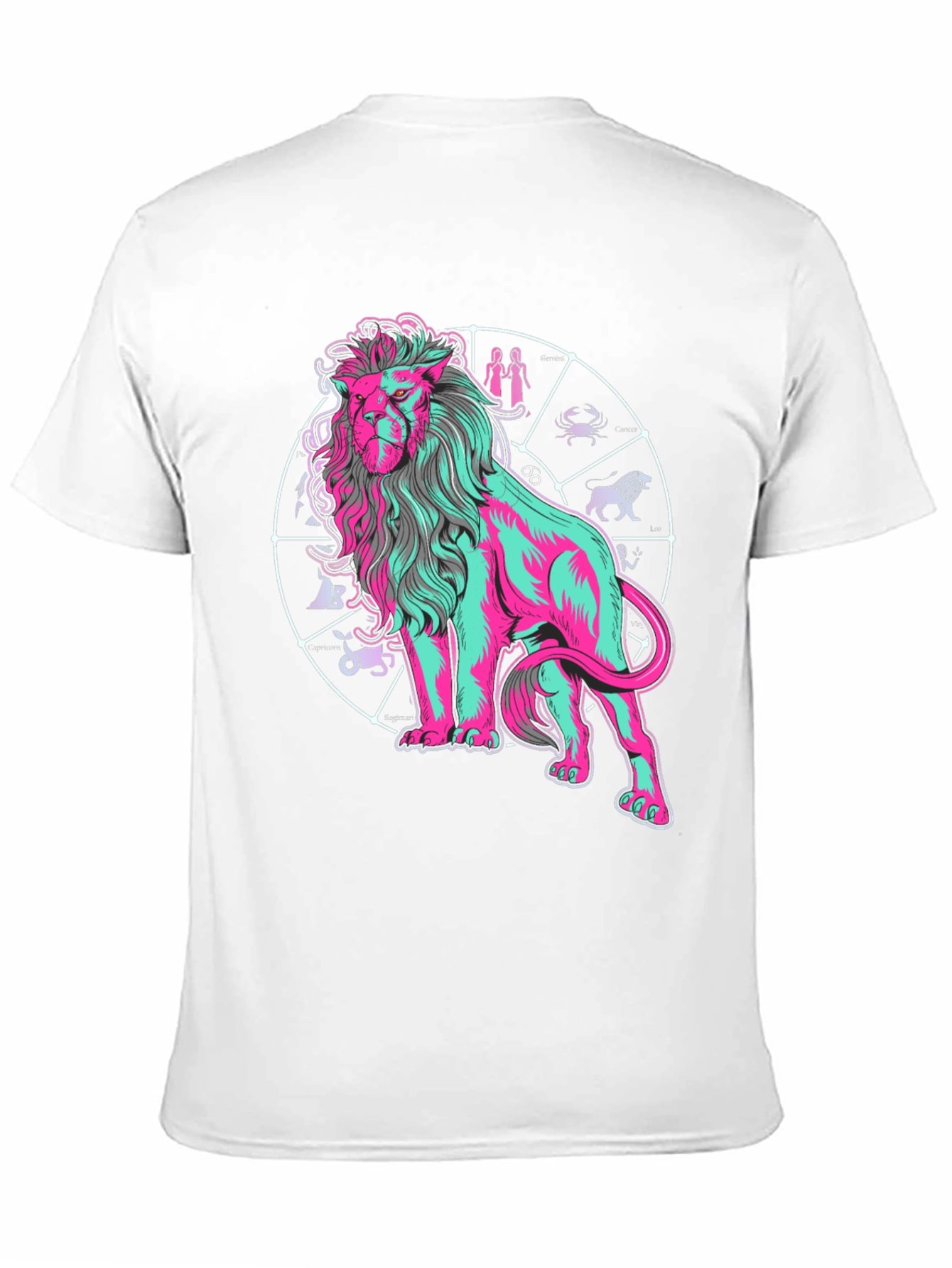 Zodiac Lion Graphic Tee - Trendy Astrology Shirt