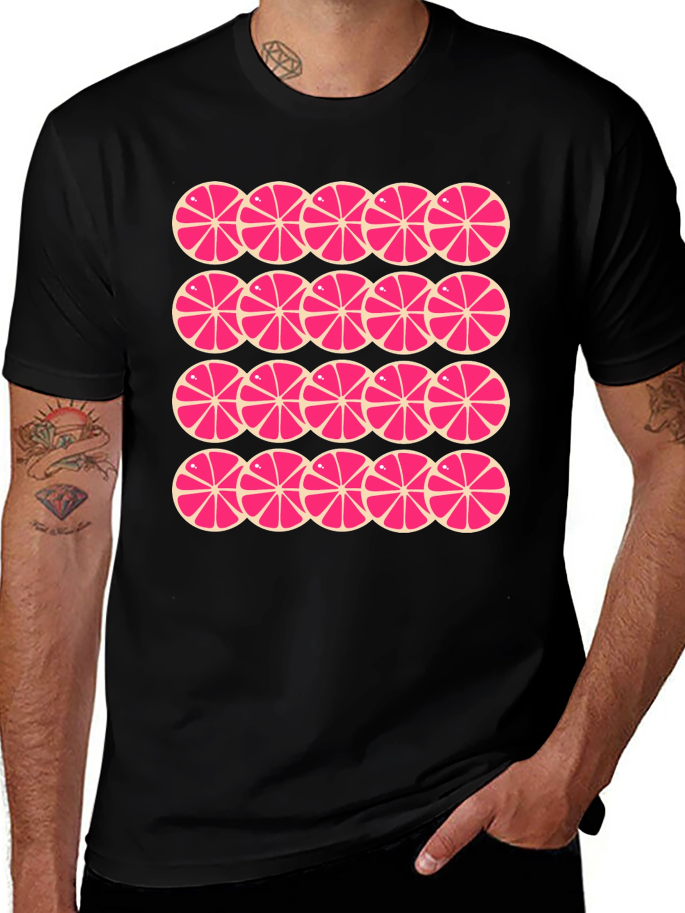 Geometric Citrus T-Shirt - Bold & Unique Design