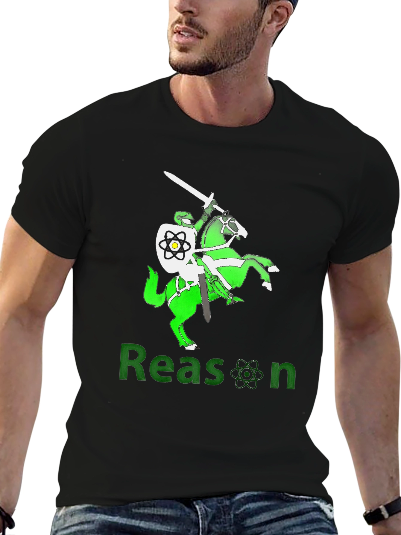 Reason Knight T-Shirt - Black Graphic Tee