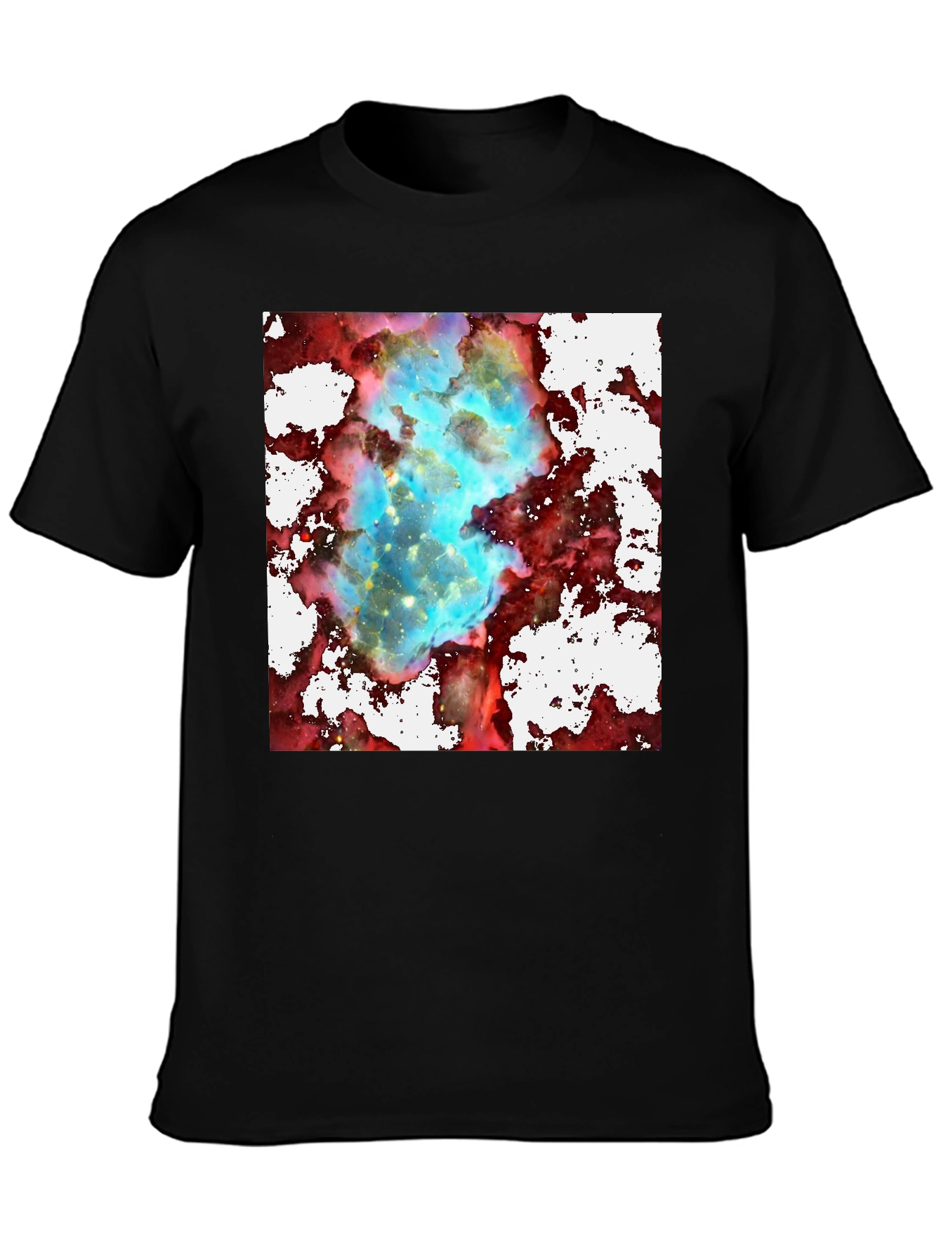Nebula Print Black T-Shirt